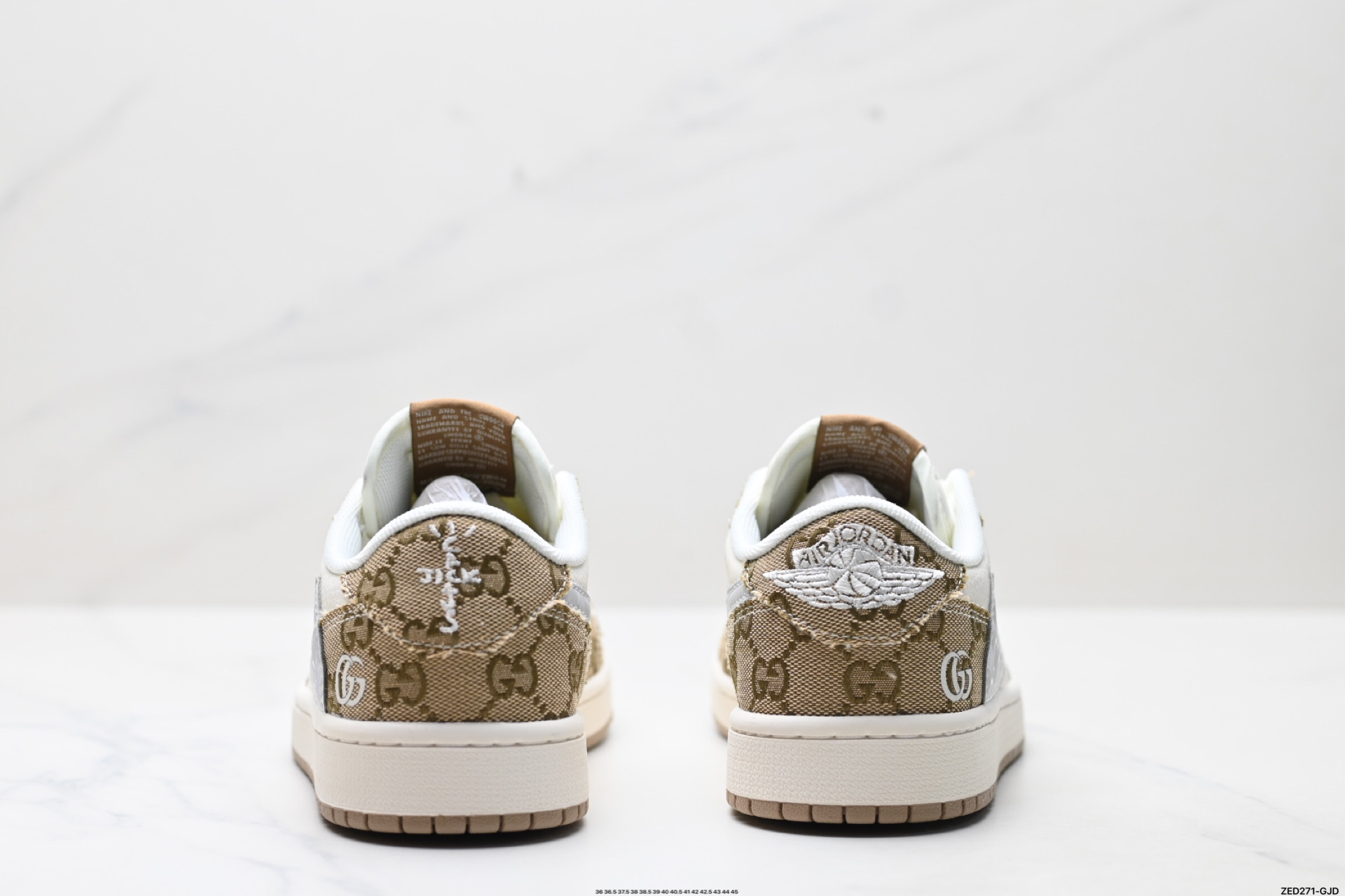 Nike Air Jordan 1 x Travis Scott AJ1倒勾 乔一倒钩 ‘DIY’定制 耐克 低帮文化篮球鞋  XS7089-603