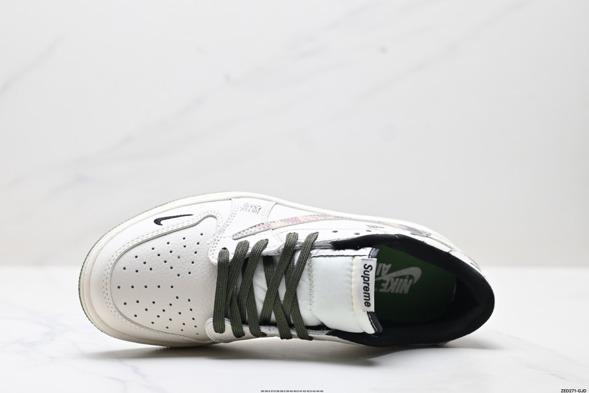 Nike Air Jordan 1 x Travis Scott AJ1倒勾 乔一倒钩 ‘DIY’定制 耐克 低帮文化篮球鞋  XS2024-046