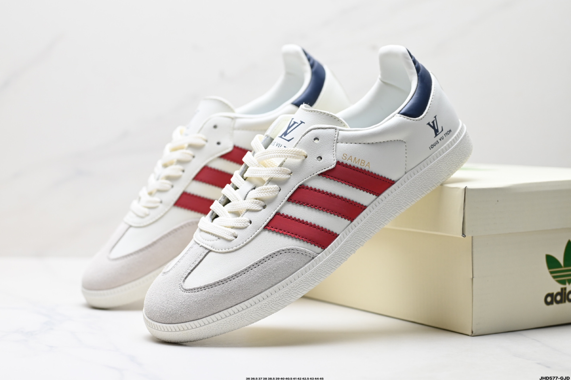 Adidas Originals Samba OG ‘DIY’桑巴舞系列 阿迪达斯 三叶草绅士德训足球风百搭低帮休闲运动板鞋  GJ75811