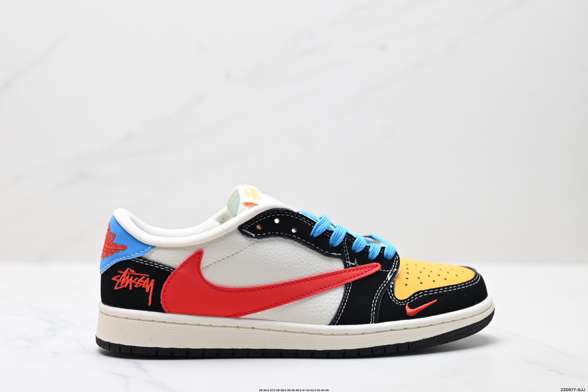 Nike Air Jordan 1 x Travis Scott AJ1倒勾 乔一倒钩 ‘DIY’定制 耐克 低帮文化篮球鞋 XB1979-003