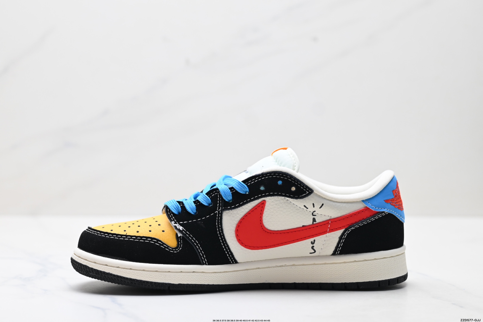 Nike Air Jordan 1 x Travis Scott AJ1倒勾 乔一倒钩 ‘DIY’定制 耐克 低帮文化篮球鞋 XB1979-003