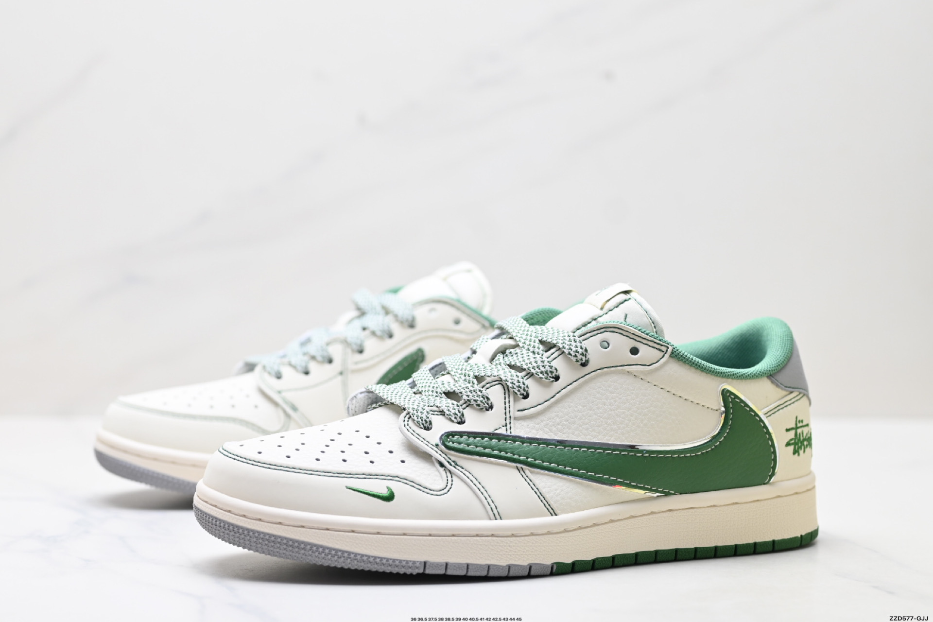 Nike Air Jordan 1 x Travis Scott AJ1倒勾 乔一倒钩 ‘DIY’定制 耐克 低帮文化篮球鞋  XF8698-073