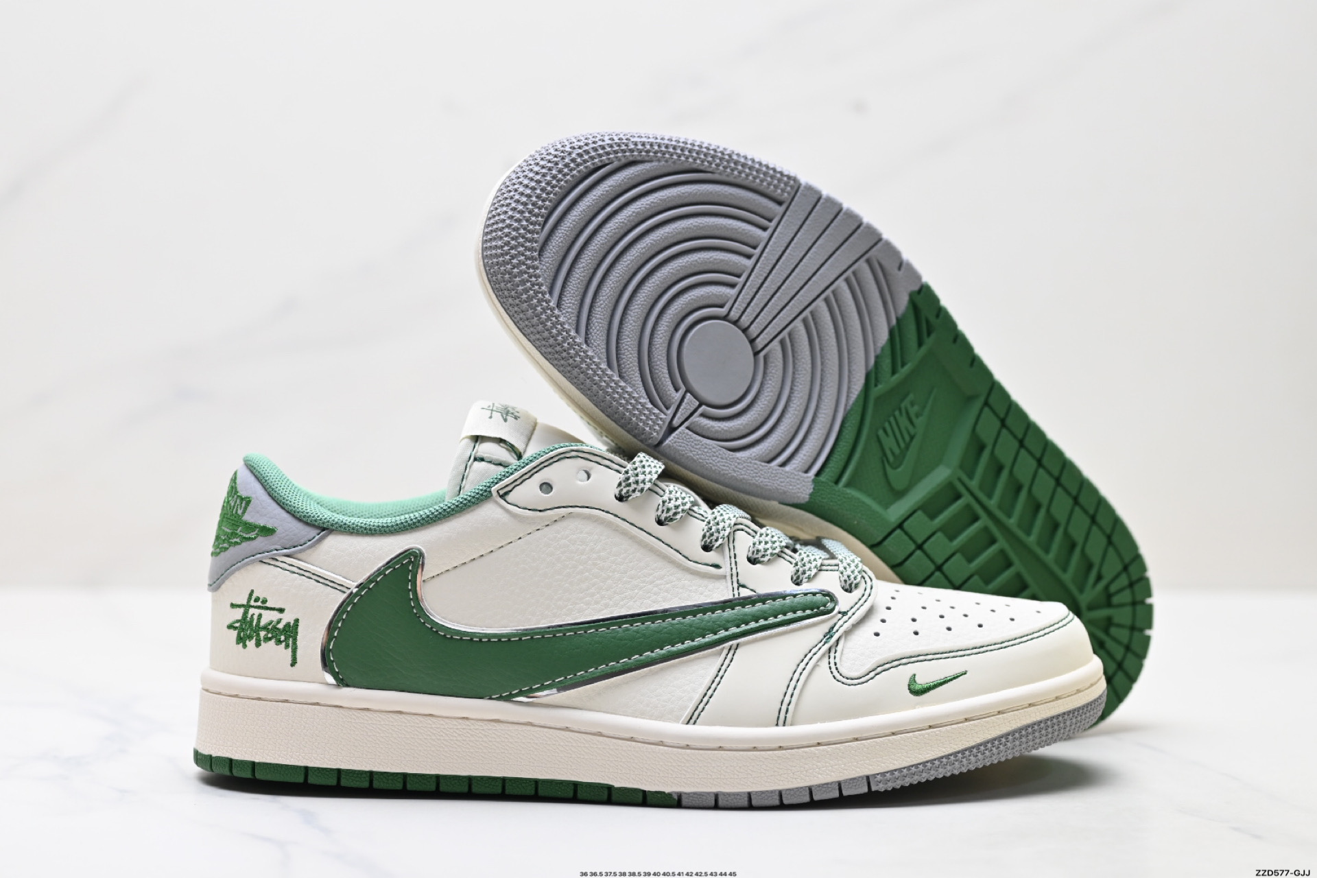 Nike Air Jordan 1 x Travis Scott AJ1倒勾 乔一倒钩 ‘DIY’定制 耐克 低帮文化篮球鞋  XF8698-073