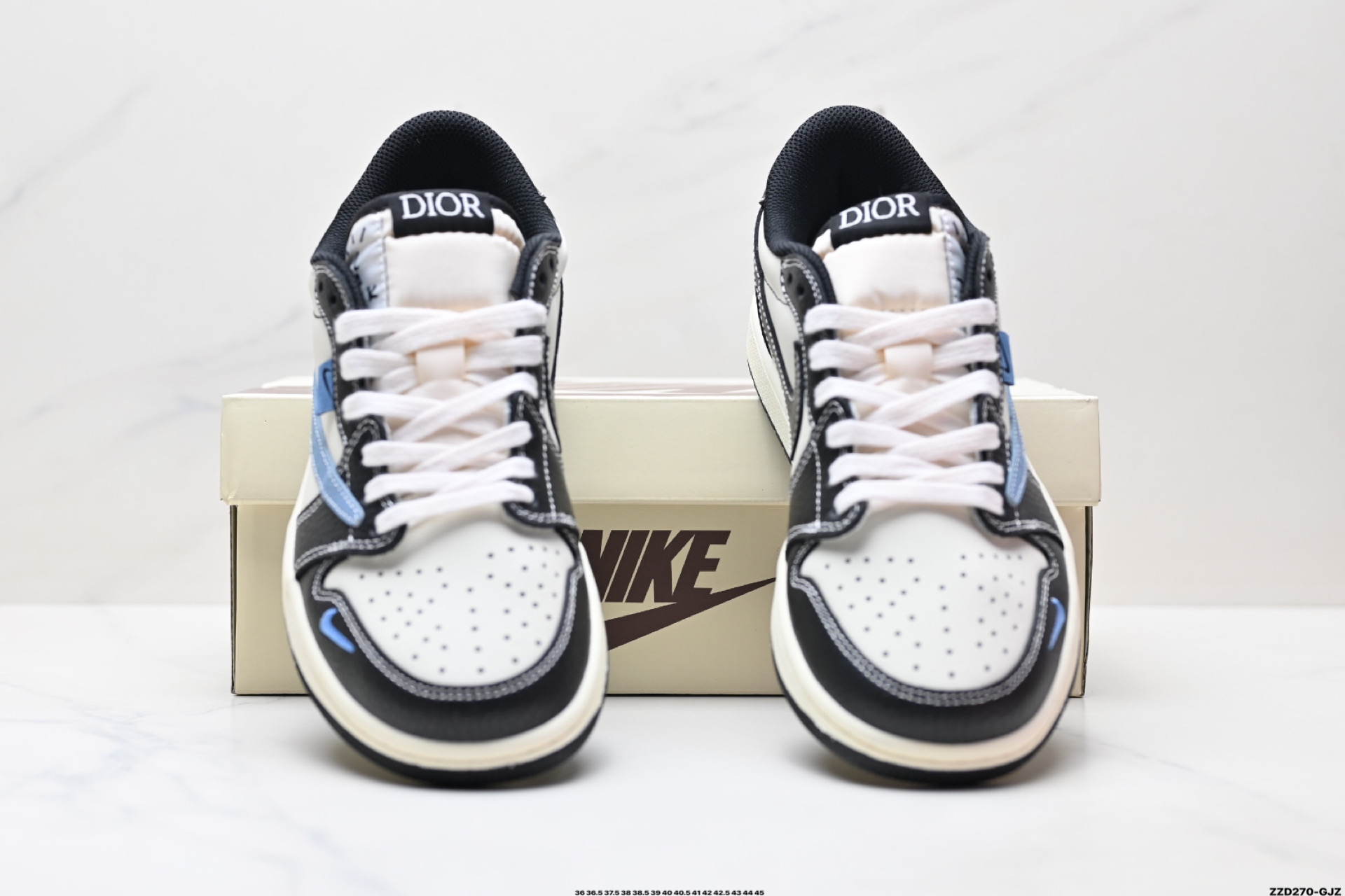 Nike Air Jordan 1 x Travis Scott AJ1倒勾 乔一倒钩 ‘DIY’定制 耐克 低帮文化篮球鞋 XZ5749-003
