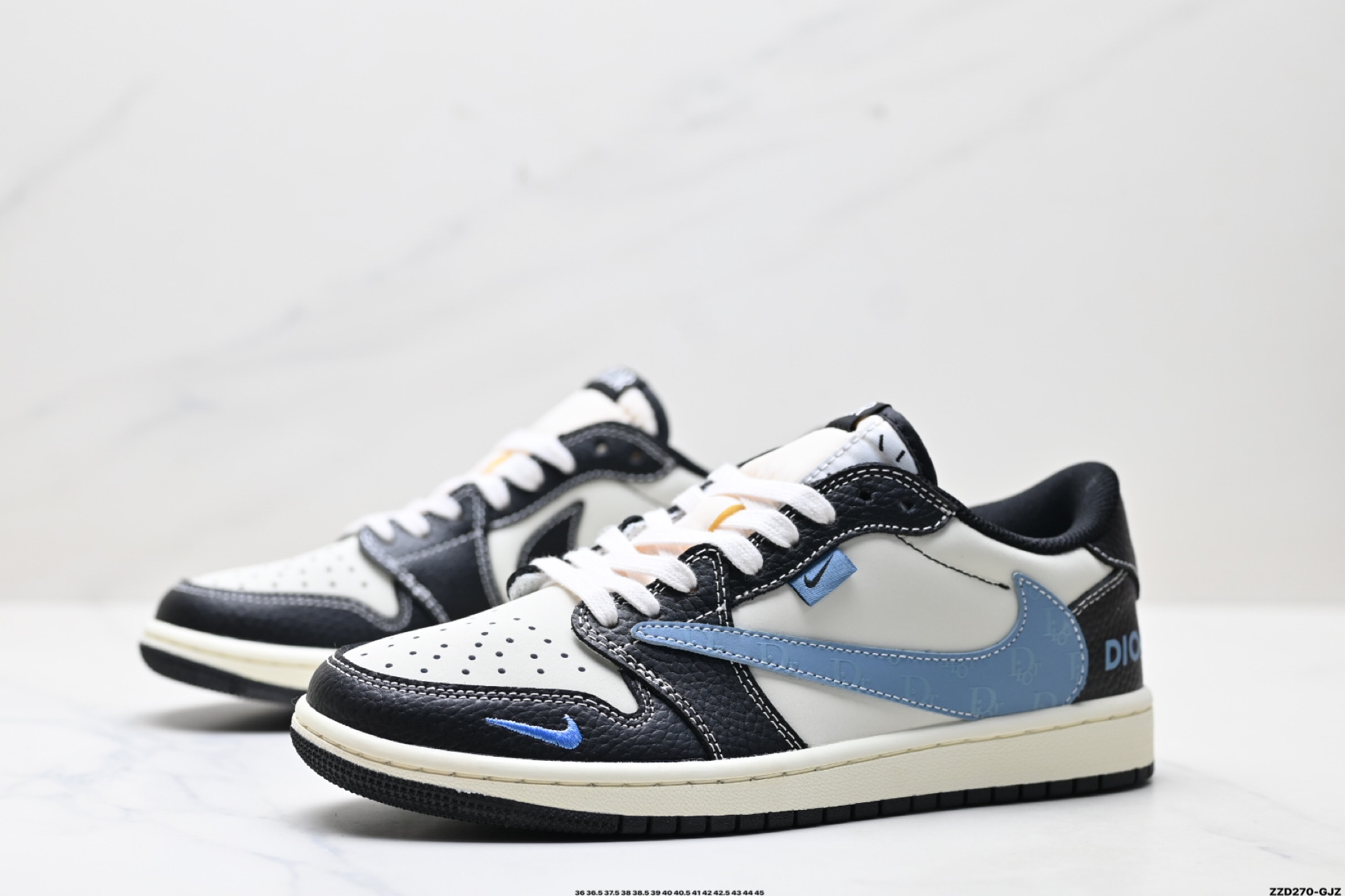 Nike Air Jordan 1 x Travis Scott AJ1倒勾 乔一倒钩 ‘DIY’定制 耐克 低帮文化篮球鞋 XZ5749-003