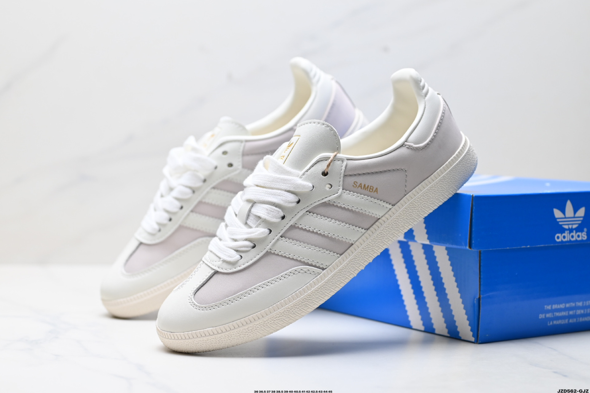 Adidas Originals Samba 桑巴舞系列阿迪达斯 三叶草 绅士德训足球风百搭低帮休闲运动板鞋 JI3204