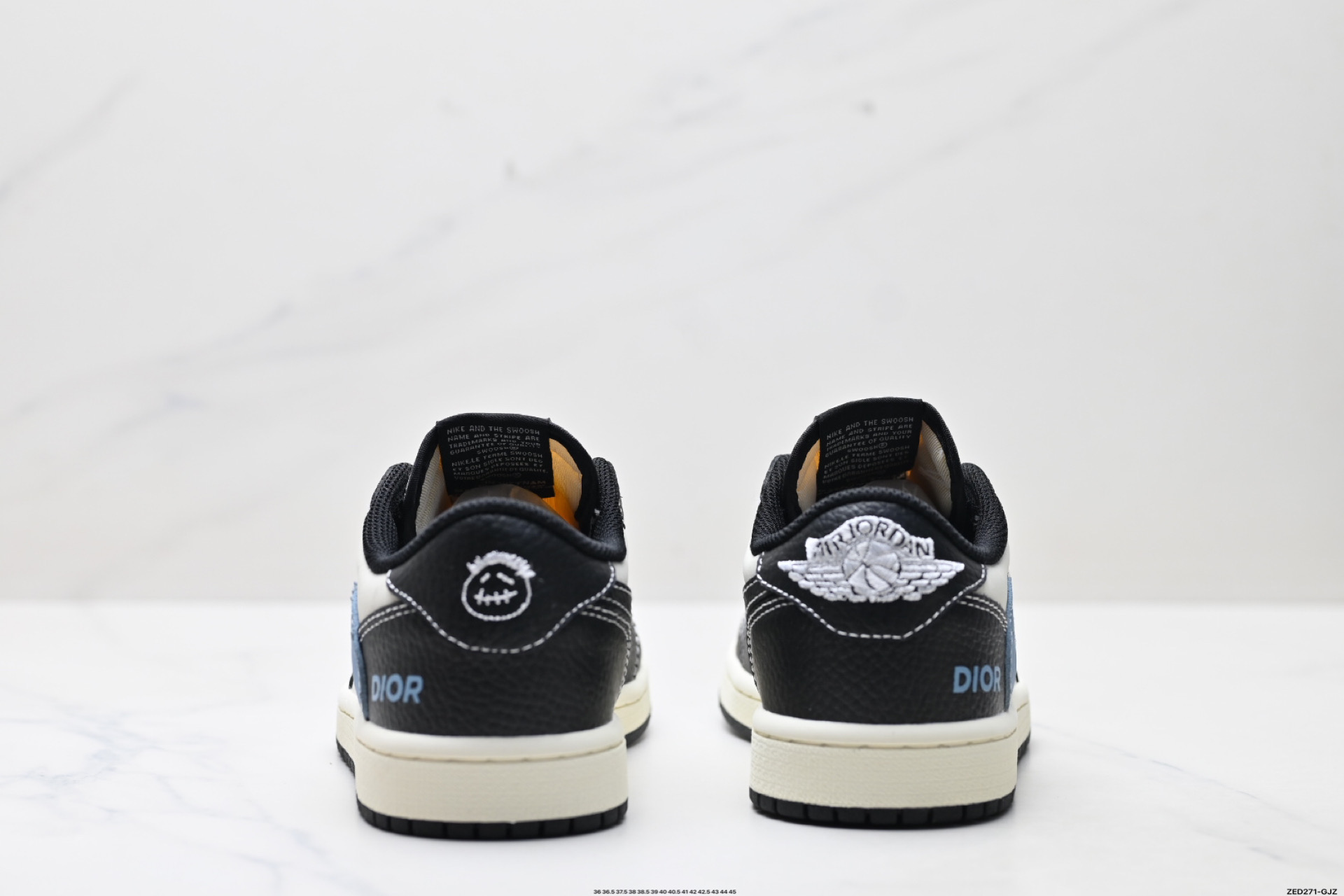 Nike Air Jordan 1 x Travis Scott AJ1倒勾 乔一倒钩 ‘DIY’定制 耐克 低帮文化篮球鞋  XZ5749-003