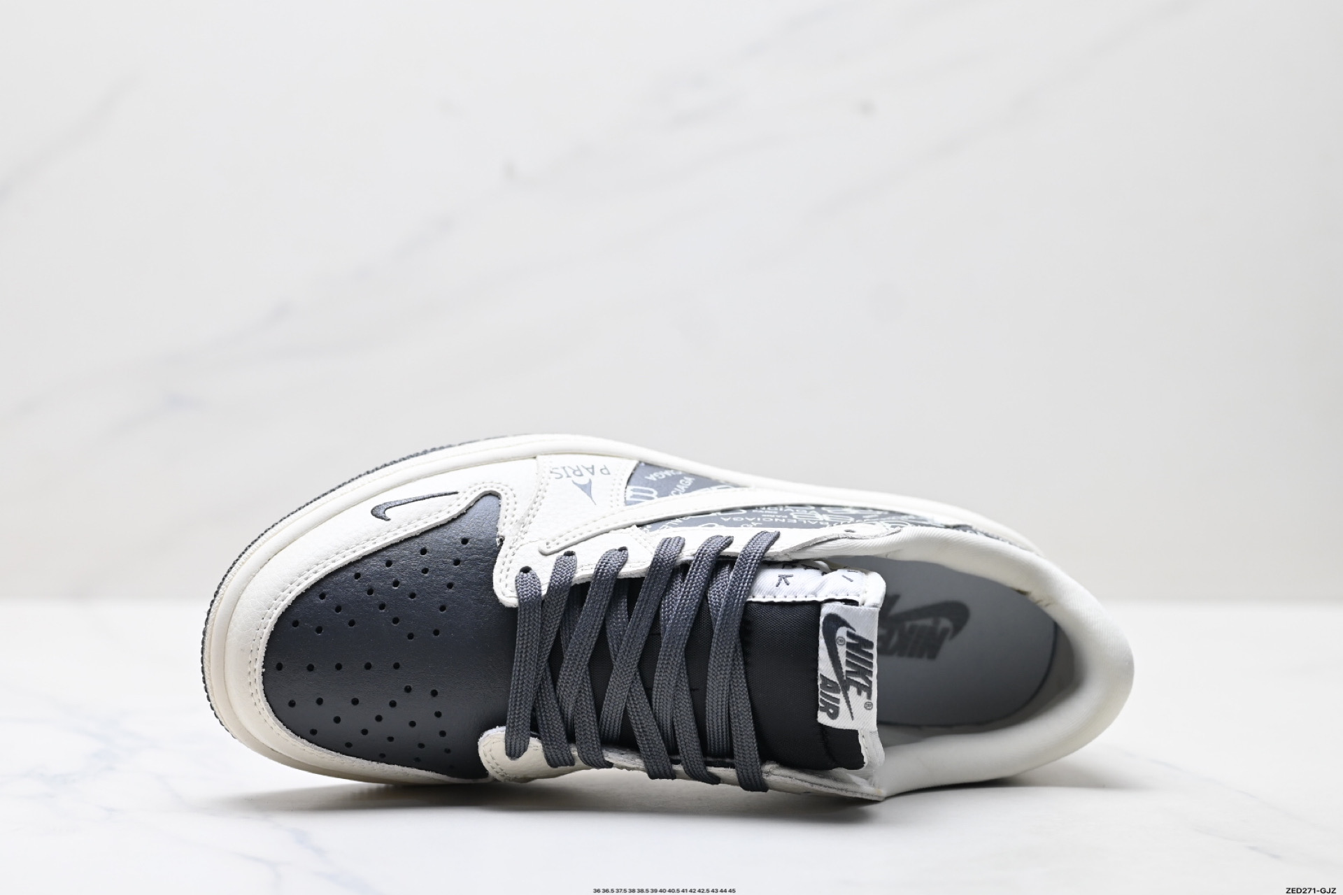 Nike Air Jordan 1 x Travis Scott AJ1倒勾 乔一倒钩 ‘DIY’定制 耐克 低帮文化篮球鞋 LD2025-019