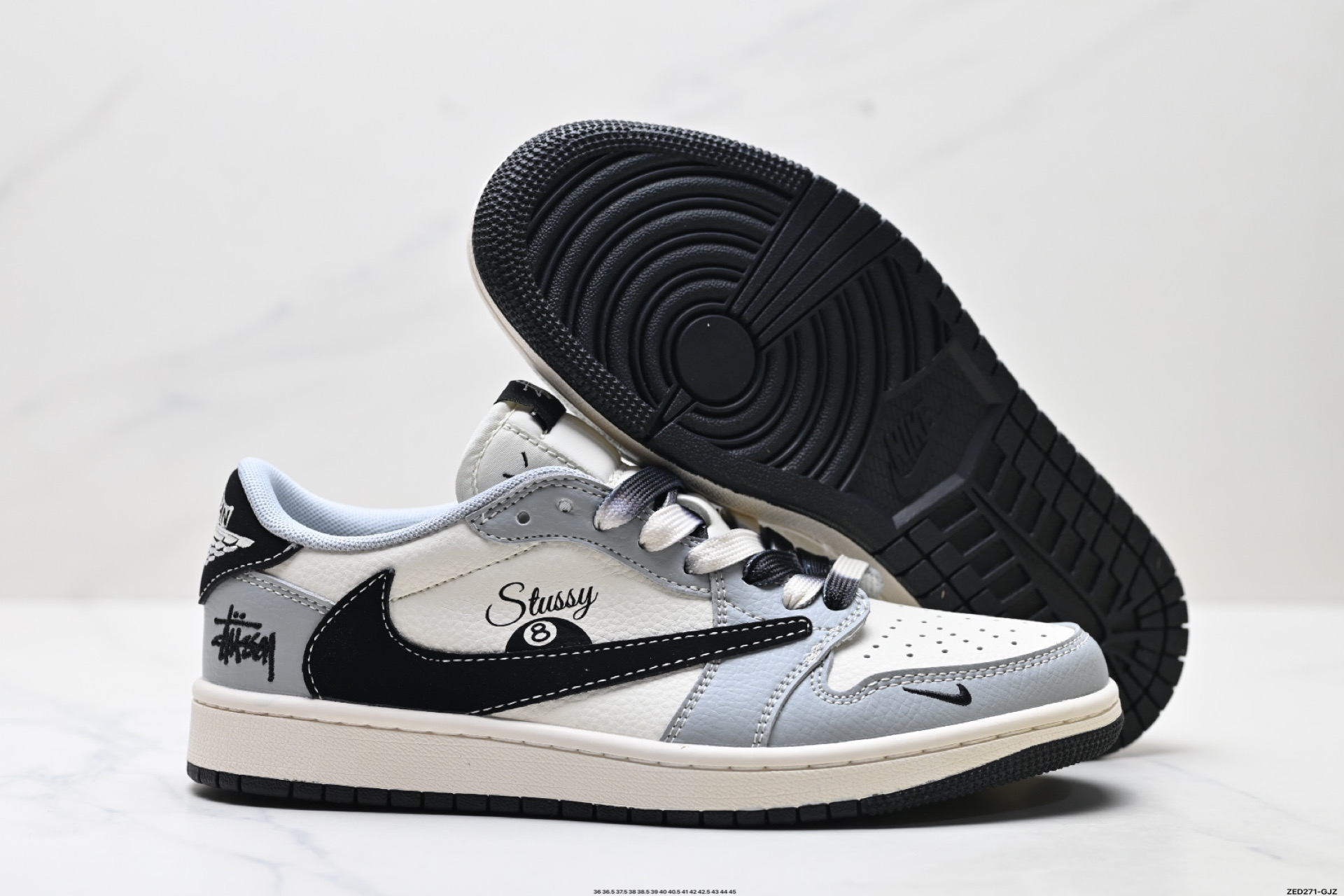 Nike Air Jordan 1 x Travis Scott AJ1倒勾 乔一倒钩 ‘DIY’定制 耐克 低帮文化篮球鞋  XS7089-601