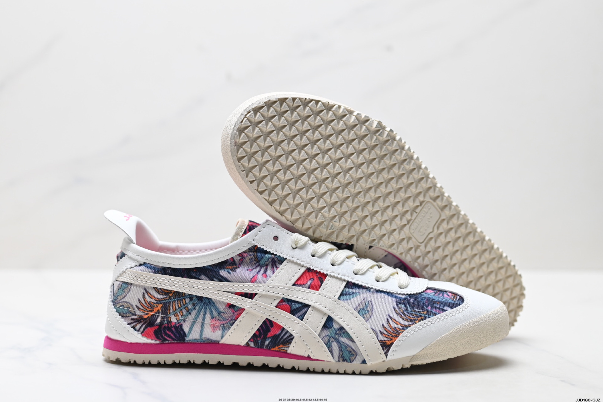 Onitsuka Tiger鬼塚虎 MEXICO 66 织物牛皮革 花卉图案 潮流百搭 轻便 低帮 生活休闲鞋 1182A071-700