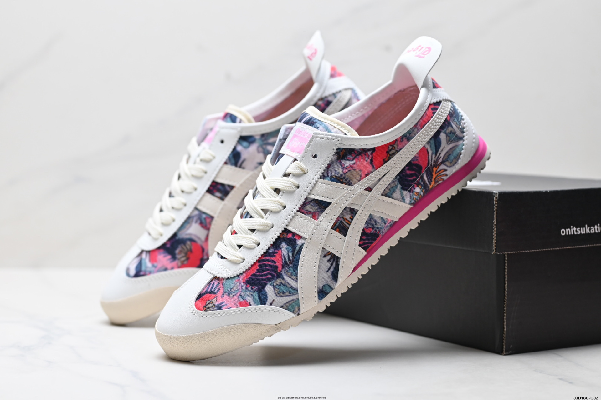 Onitsuka Tiger鬼塚虎 MEXICO 66 织物牛皮革 花卉图案 潮流百搭 轻便 低帮 生活休闲鞋 1182A071-700