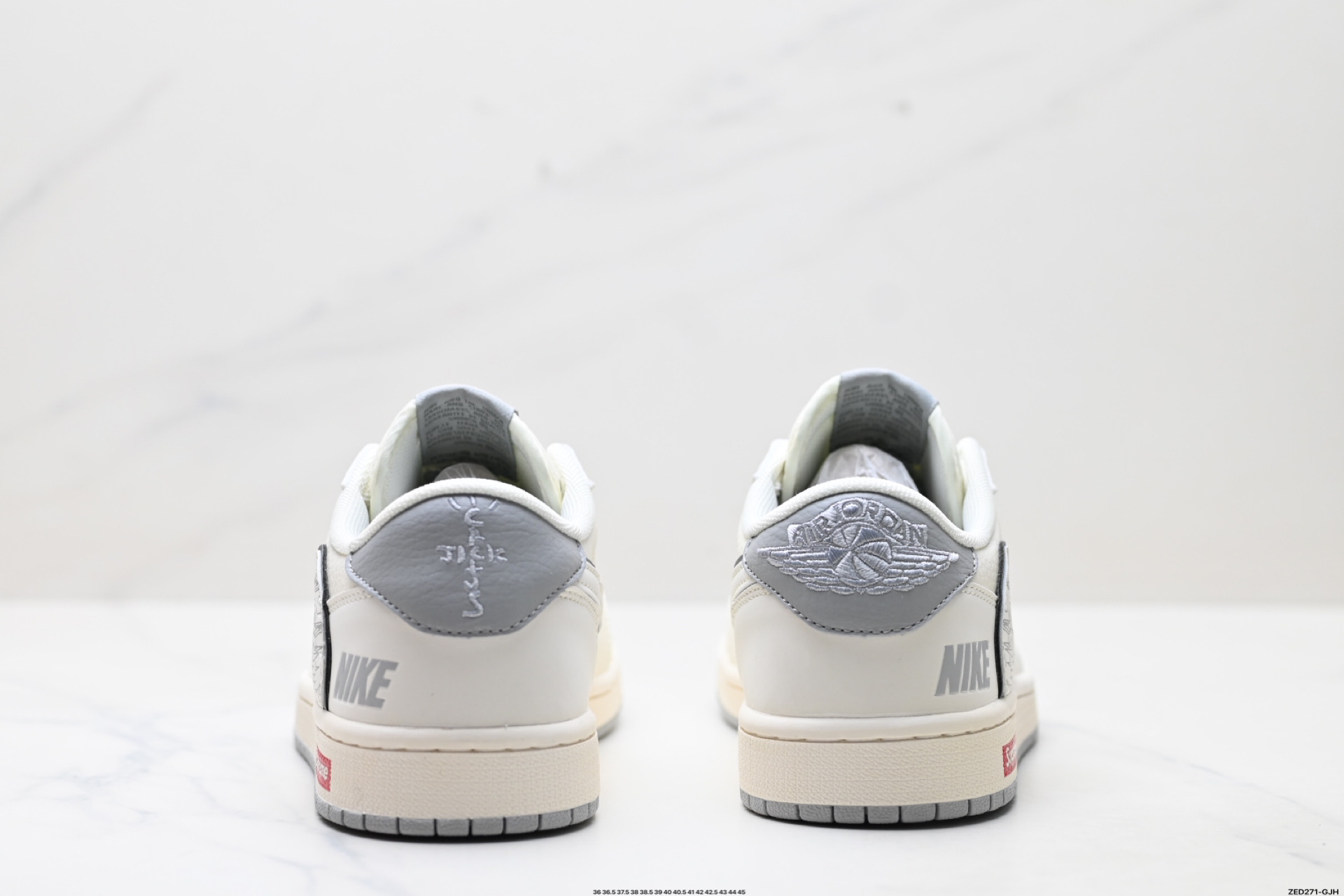 Nike Air Jordan 1 x Travis Scott AJ1倒勾 乔一倒钩 ‘DIY’定制 耐克 低帮文化篮球鞋 XS7089-598