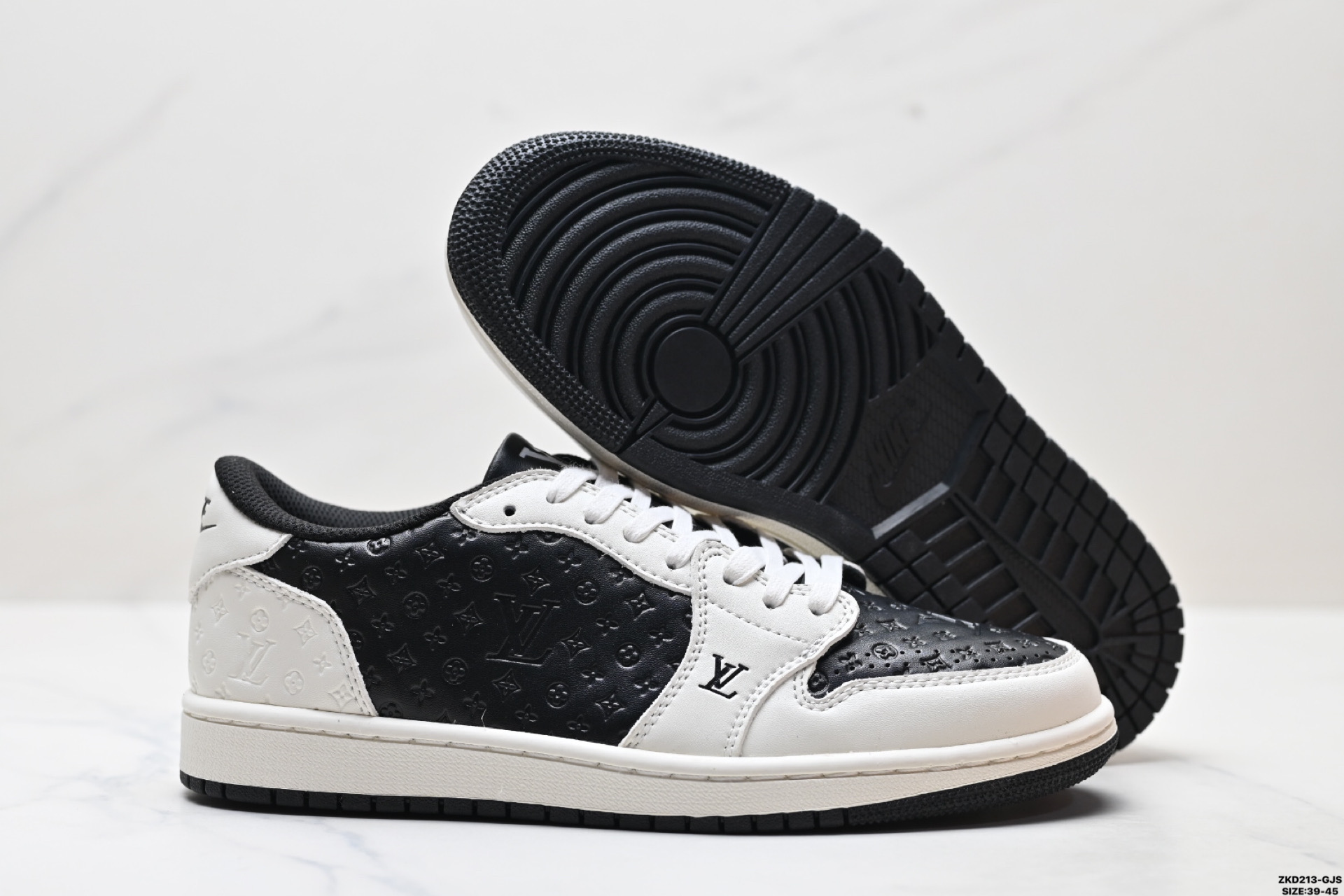 Louis Vuitton x Nike Air Jordan 1 倒勾 乔一倒钩 路易威登 耐克 低帮文化篮球鞋 2025615866