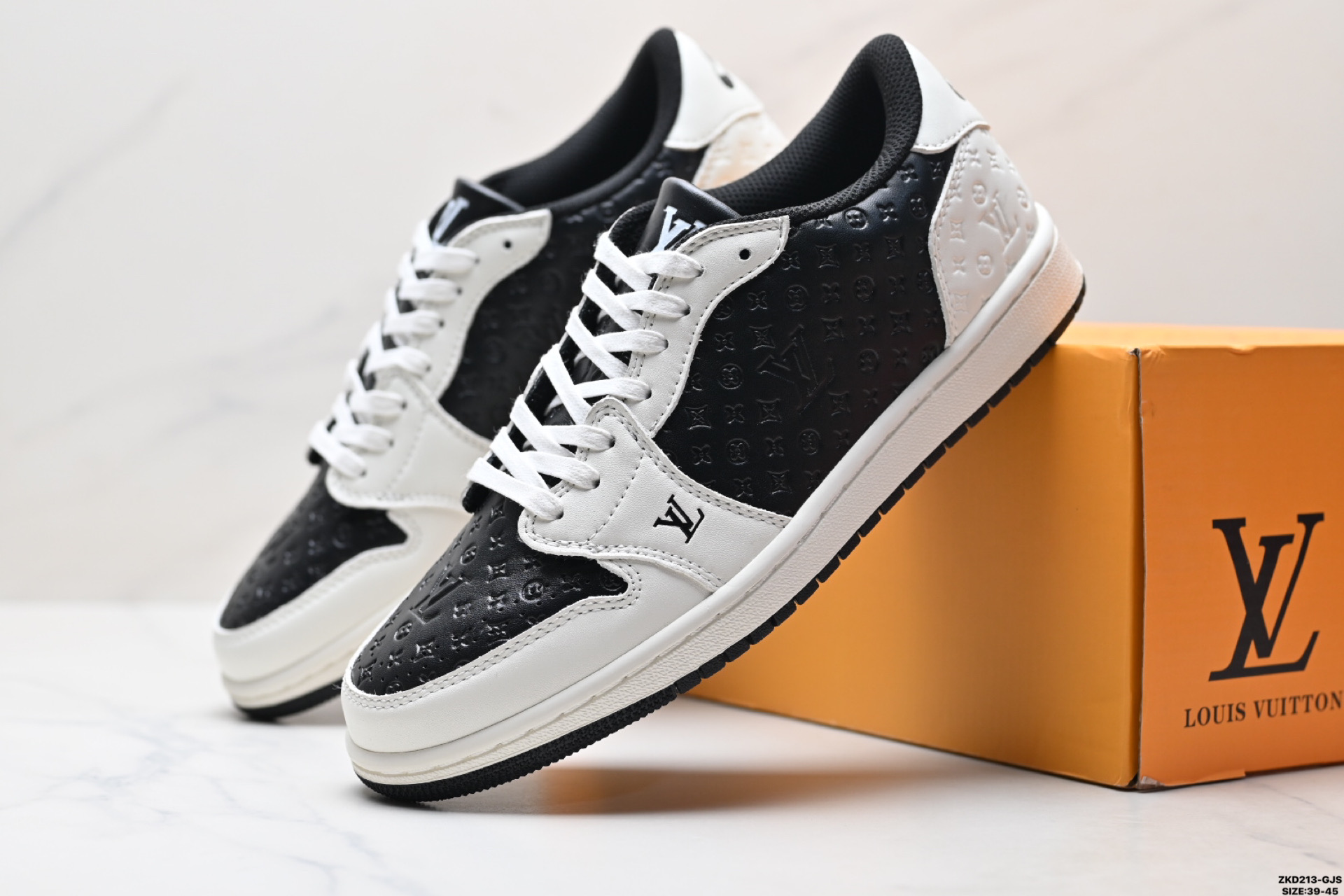 Louis Vuitton x Nike Air Jordan 1 倒勾 乔一倒钩 路易威登 耐克 低帮文化篮球鞋 2025615866