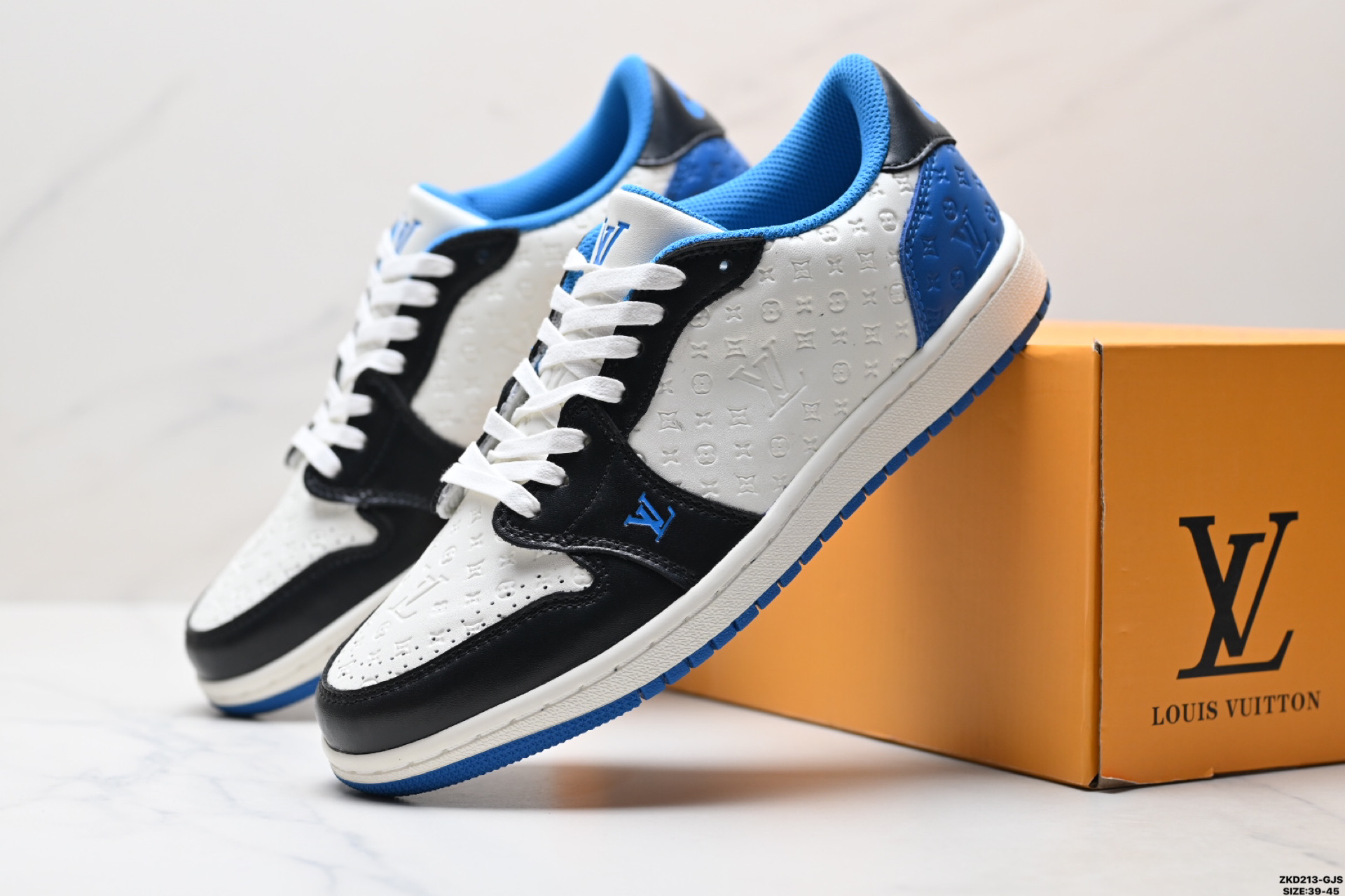 Louis Vuitton x Nike Air Jordan 1 倒勾 乔一倒钩 路易威登 耐克 低帮文化篮球鞋 2025615866