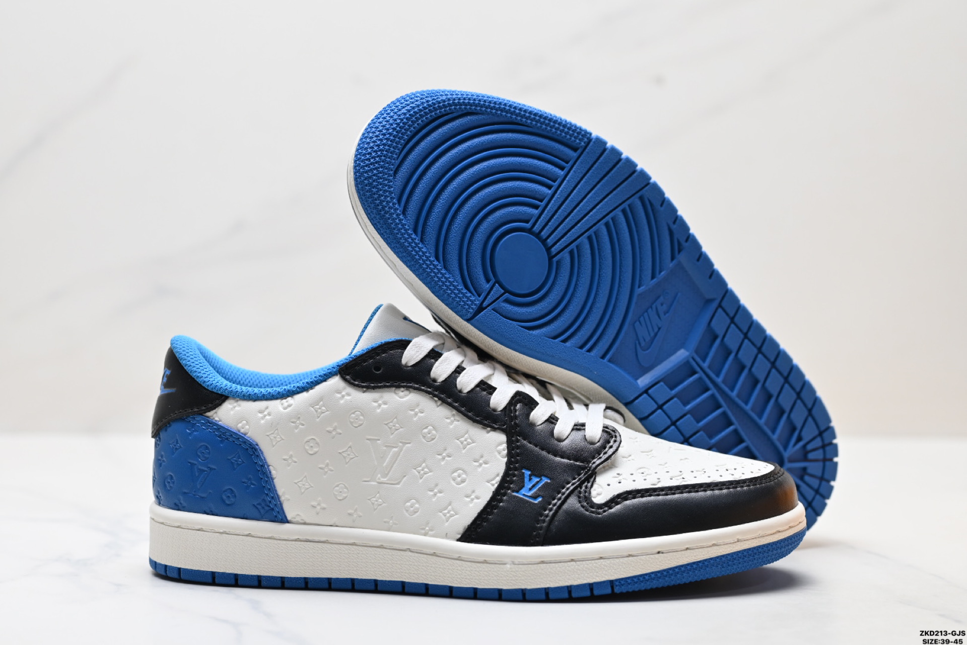 Louis Vuitton x Nike Air Jordan 1 倒勾 乔一倒钩 路易威登 耐克 低帮文化篮球鞋 2025615866