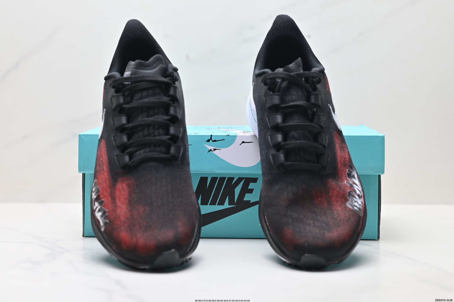 定制球鞋NIKE AIR ZOOM PEGASUS 42虐杀原形 手绘潮流 简约 百搭防滑耐磨 低帮跑步鞋 BQ9647-022