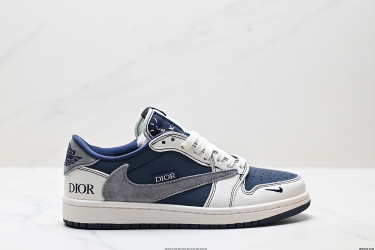 Dior x Air Jordan 1 Low Custom Sneakers - Blue/White Designer Shoes 1 Dior x Air Jordan 1 Low Custom Sneakers – Blue/White Designer Shoes