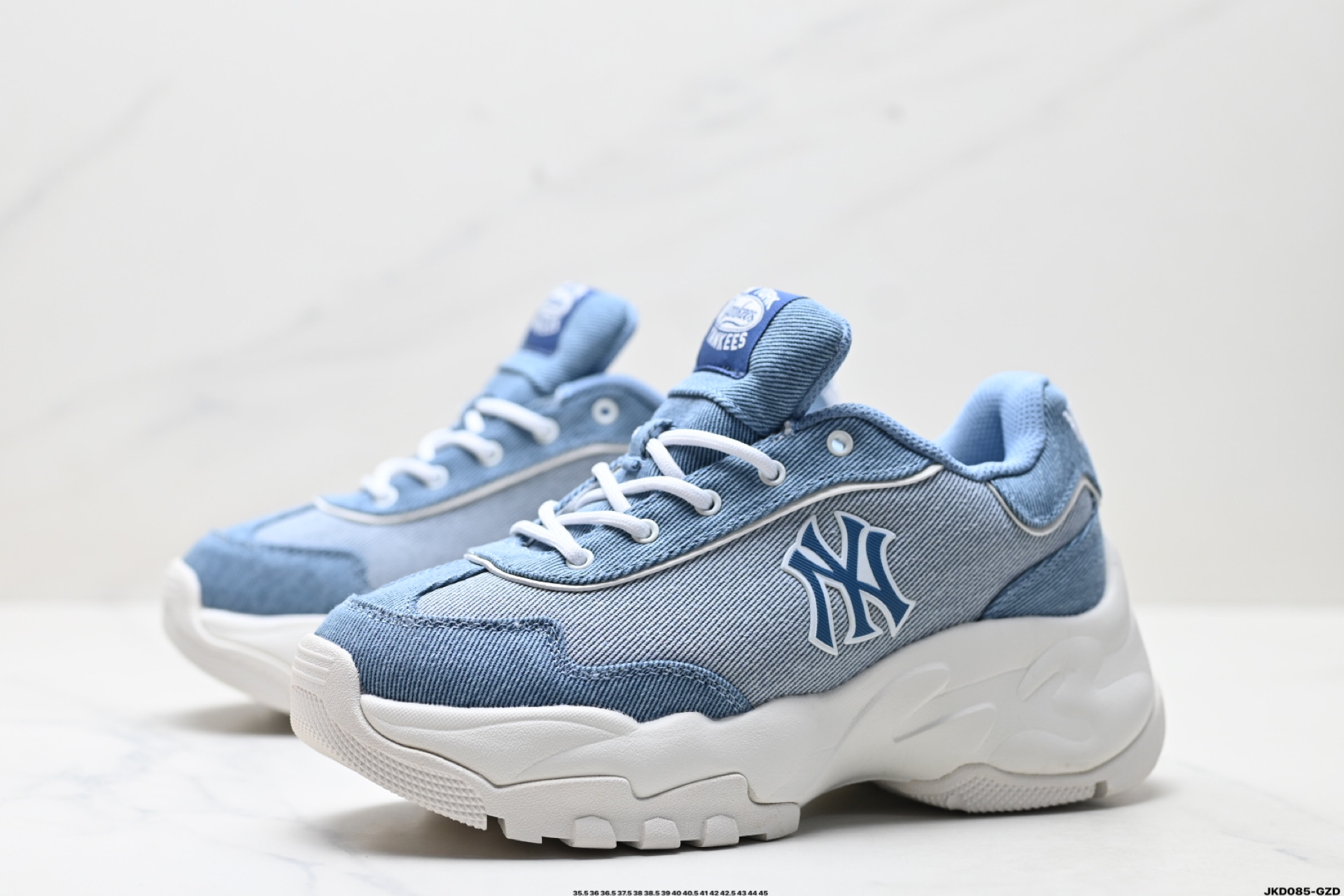 MLB 复古风格美国职业棒球大联盟 Bigball Chunky DENIM 系列 复古增高休闲老爹鞋 3ASHD075N