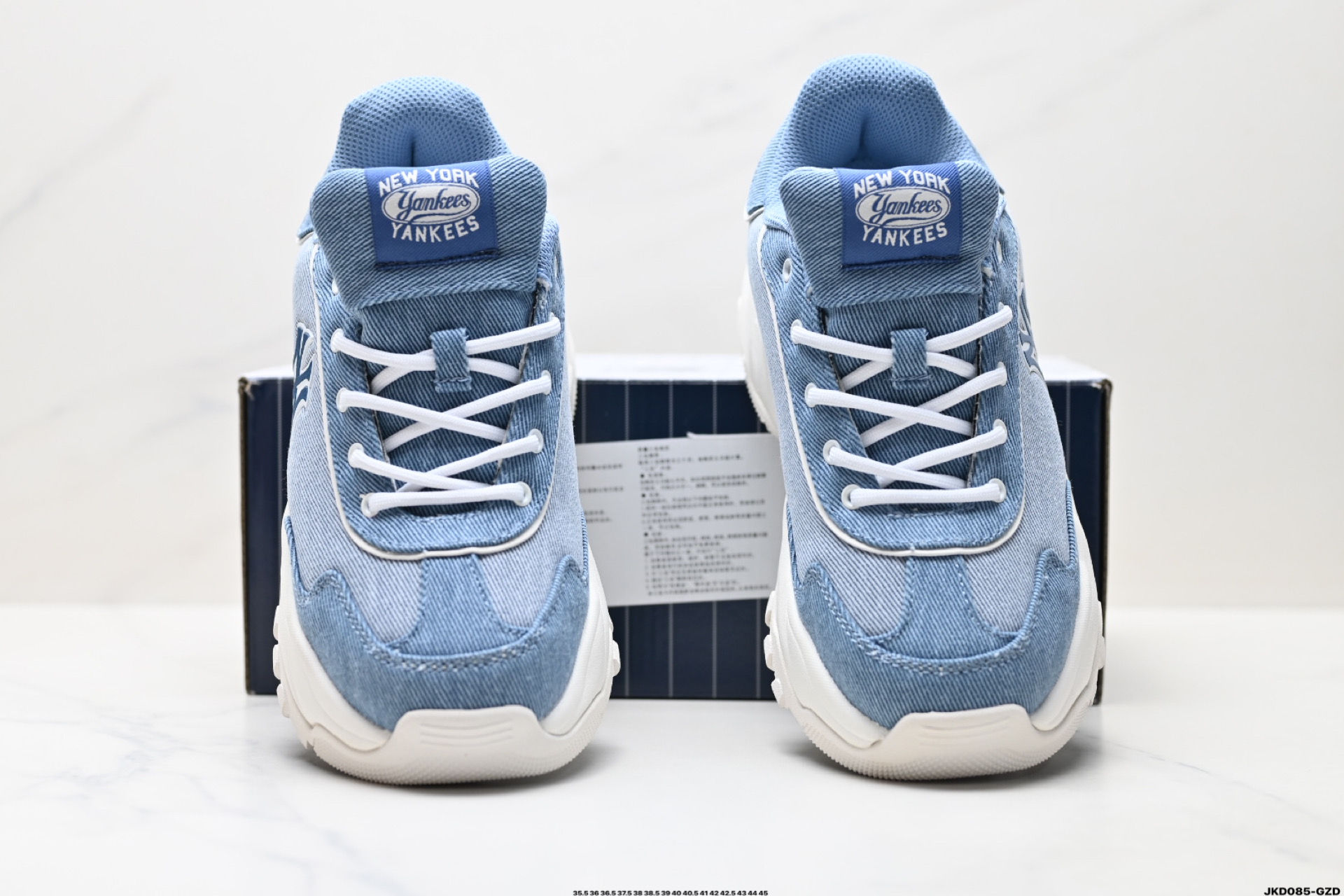 MLB 复古风格美国职业棒球大联盟 Bigball Chunky DENIM 系列 复古增高休闲老爹鞋 3ASHD075N