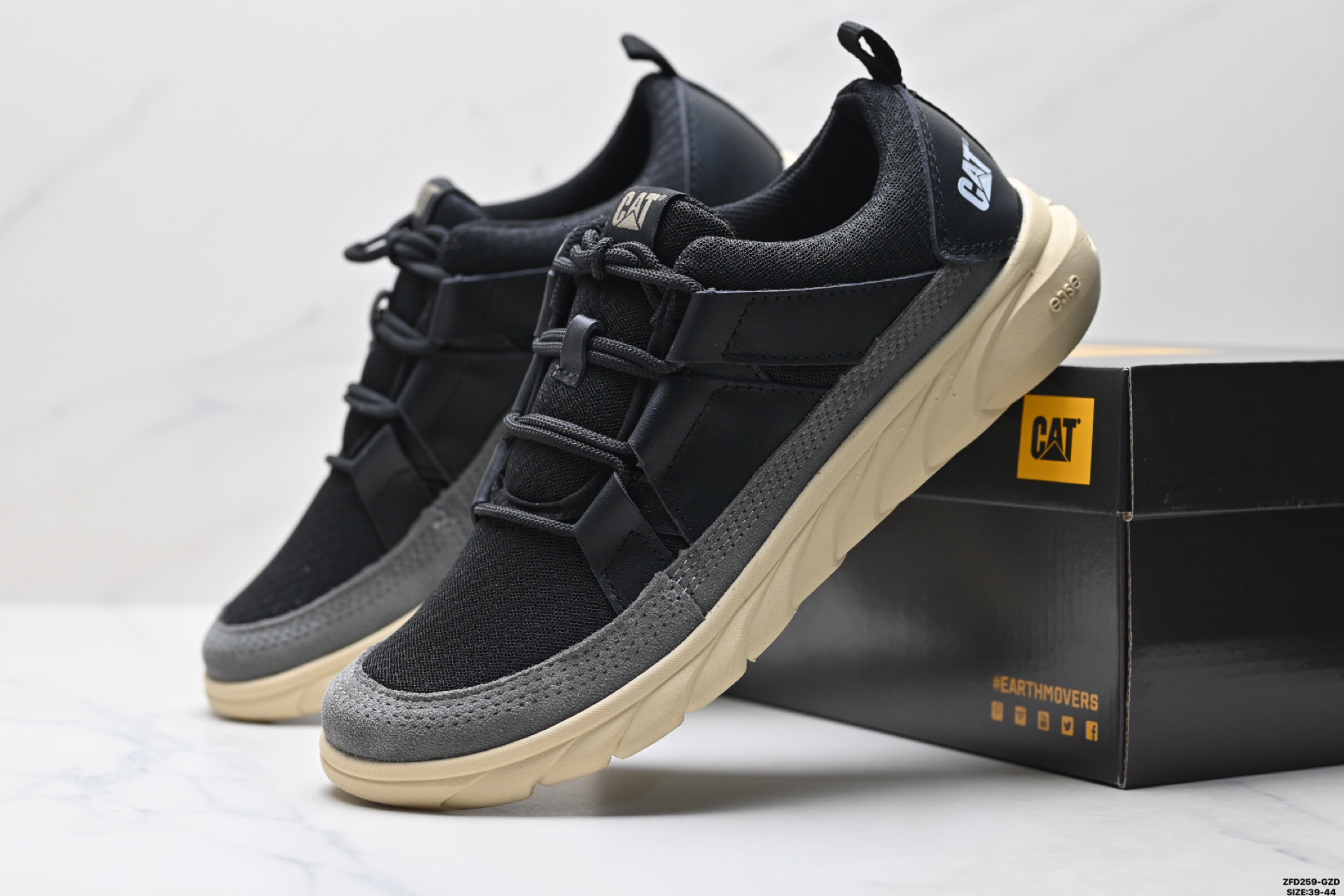 CAT卡特 GLENROCK 复古运动鞋工装 透气耐磨网面男子户外徒步工装鞋