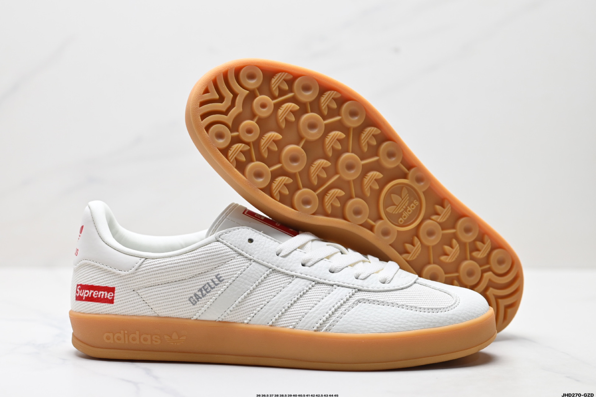 Adidas Originals Gazelle indoor ‘DIY‘定制 系列 阿迪达斯 三叶草绅士德训足球风百搭低帮休闲运动板鞋 SC9207-723