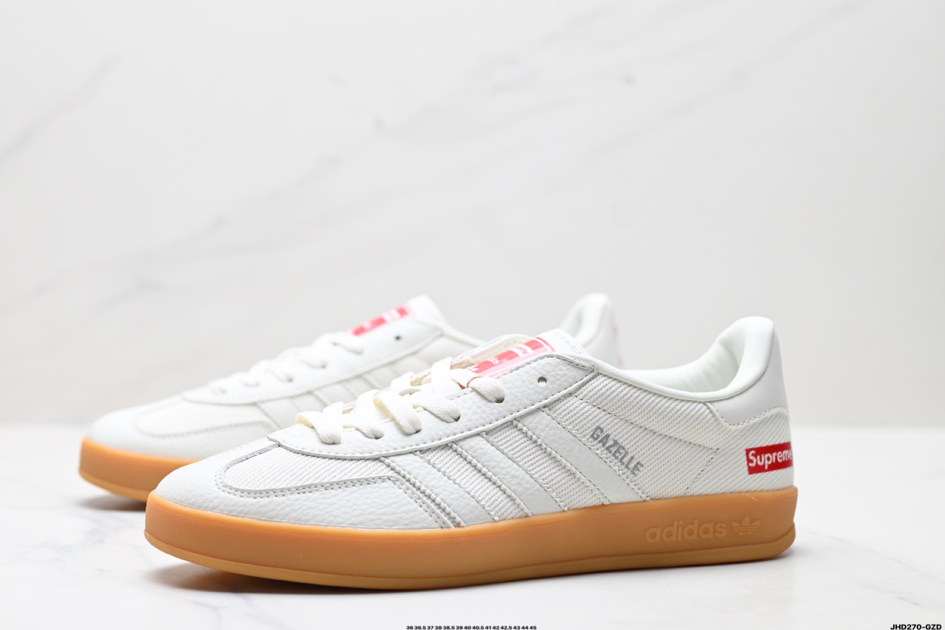 Adidas Originals Gazelle indoor ‘DIY‘定制 系列 阿迪达斯 三叶草绅士德训足球风百搭低帮休闲运动板鞋 SC9207-723