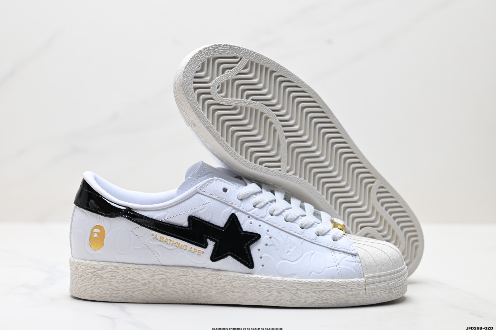 Bape x Adidas Originals Superstar贝壳头系列 阿迪达斯 三叶草低帮经典百搭休闲运动板鞋 JR2701