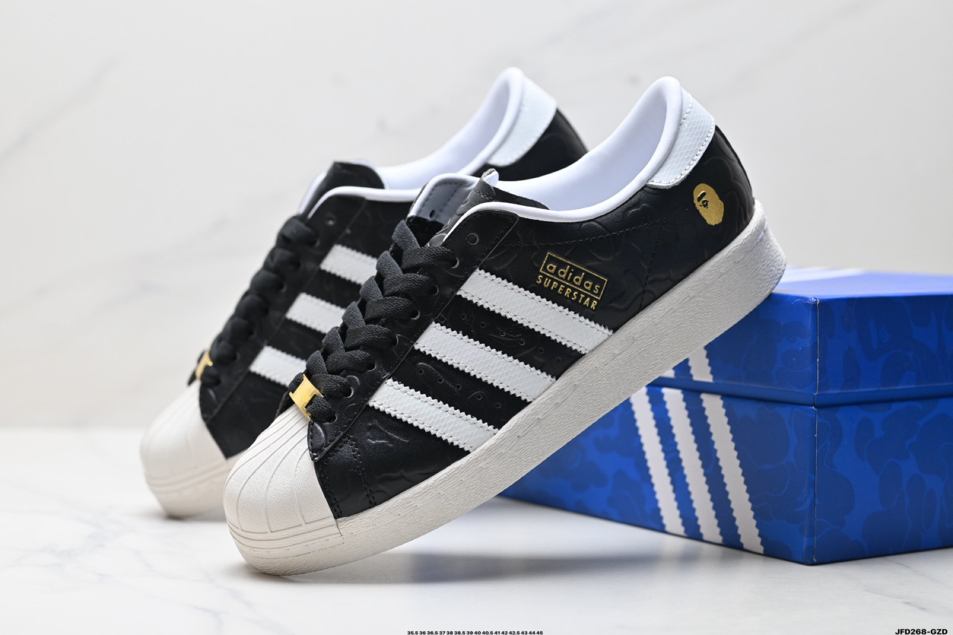 Bape x Adidas Originals Superstar贝壳头系列 阿迪达斯 三叶草低帮经典百搭休闲运动板鞋 JR2701