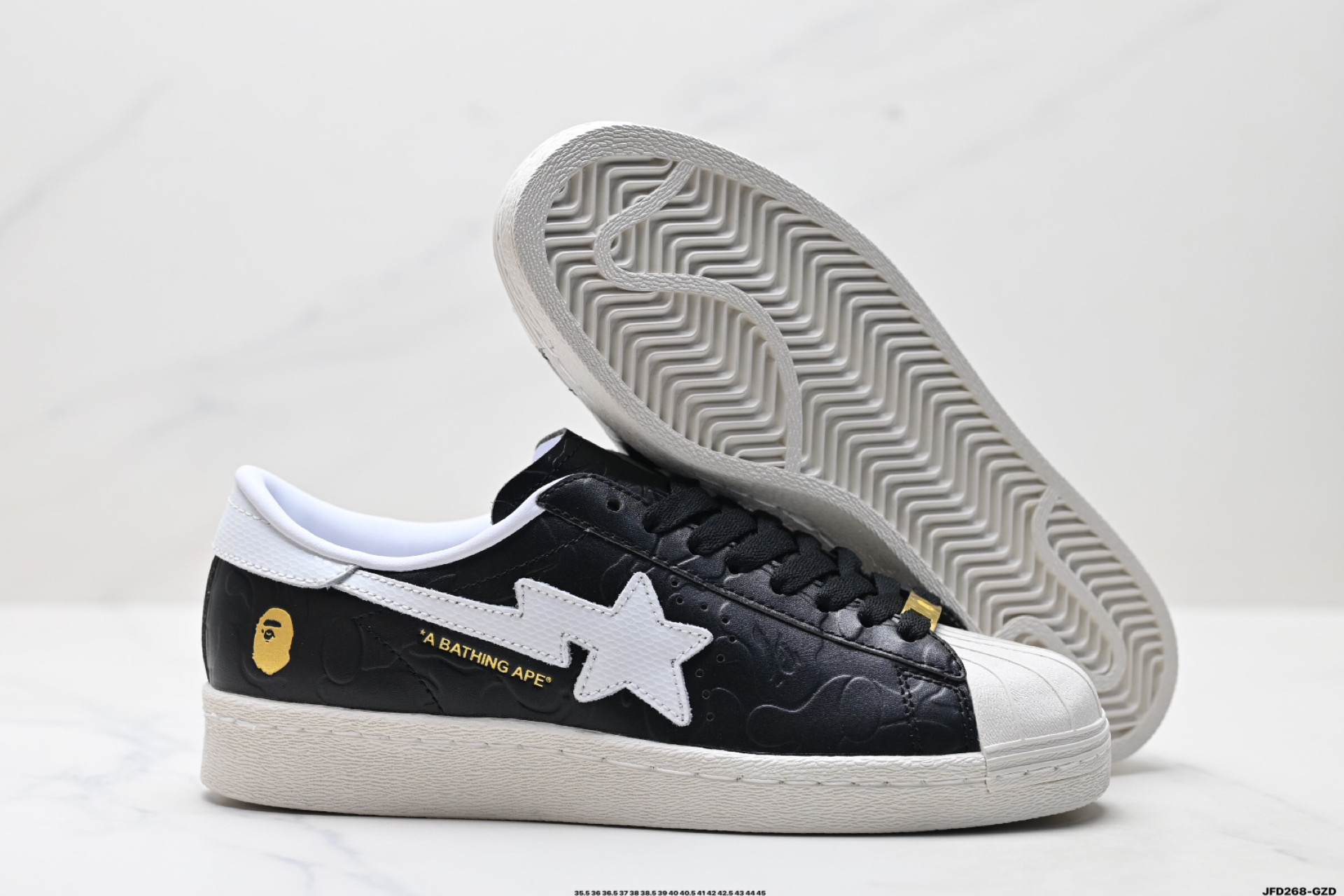 Bape x Adidas Originals Superstar贝壳头系列 阿迪达斯 三叶草低帮经典百搭休闲运动板鞋 JR2701