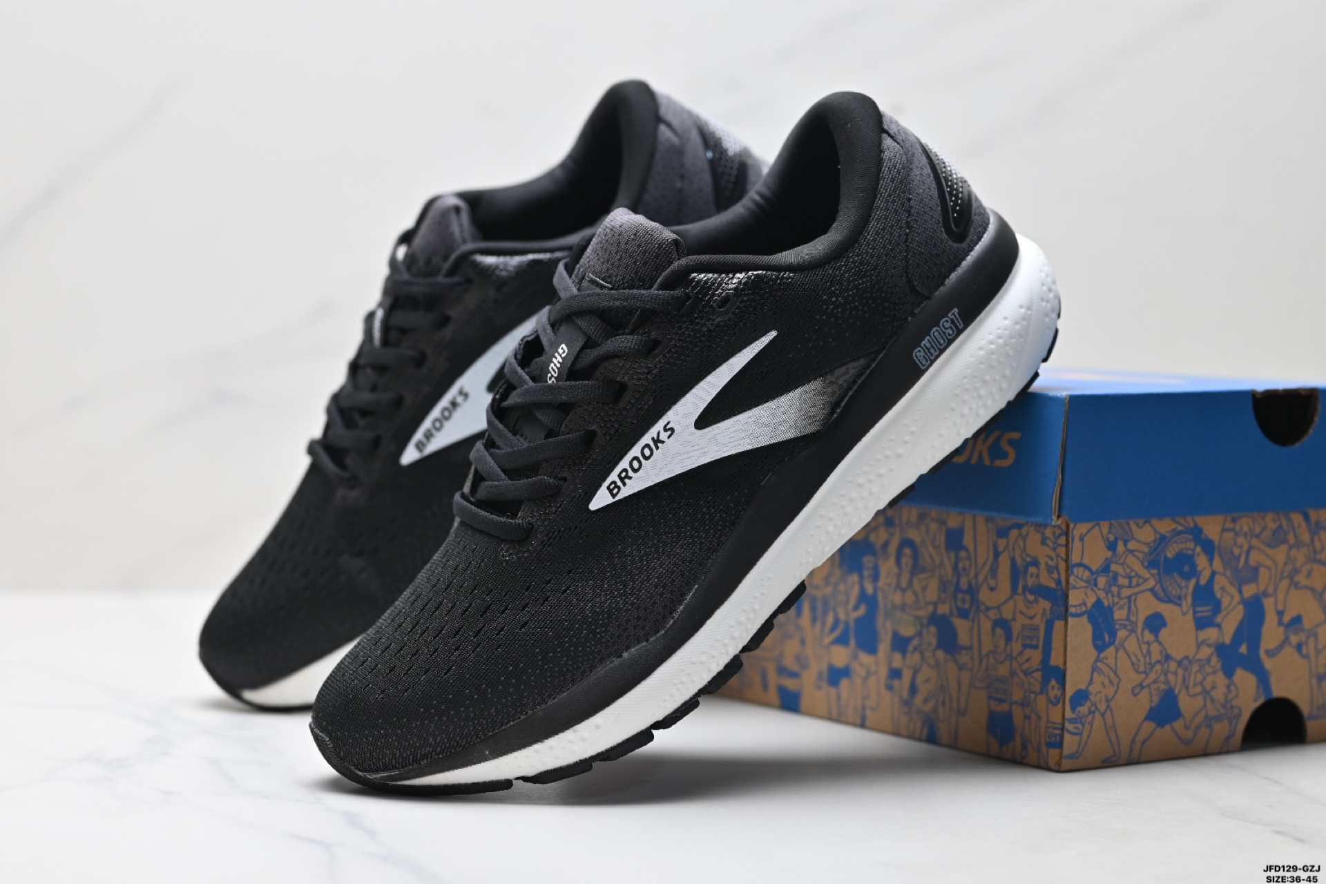 Brooks Ghost 16 布鲁克斯 减震耐磨低帮防滑跑步运动鞋 110418 1D 401