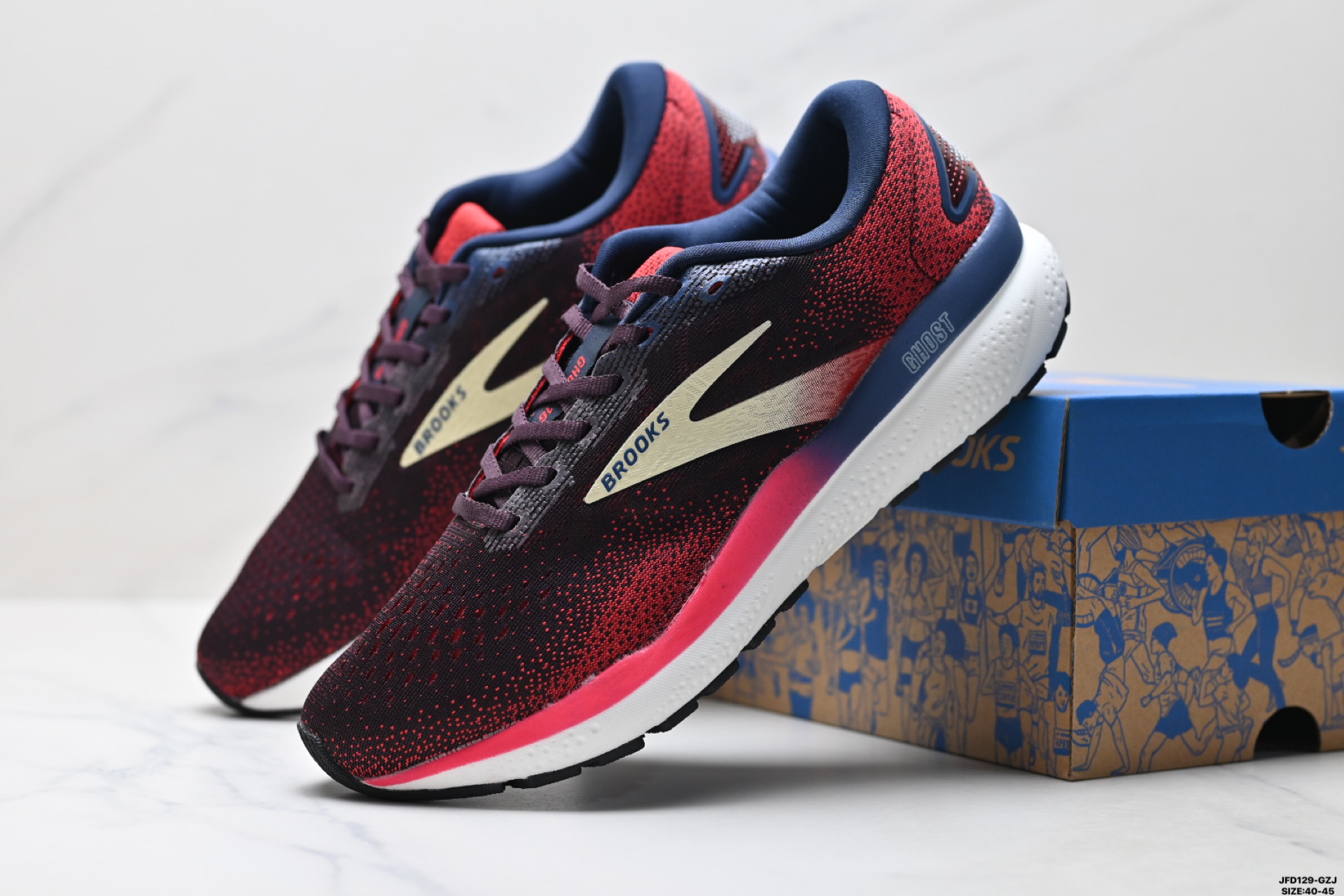 Brooks Ghost 16 布鲁克斯 减震耐磨低帮防滑跑步运动鞋 110418 1D 401