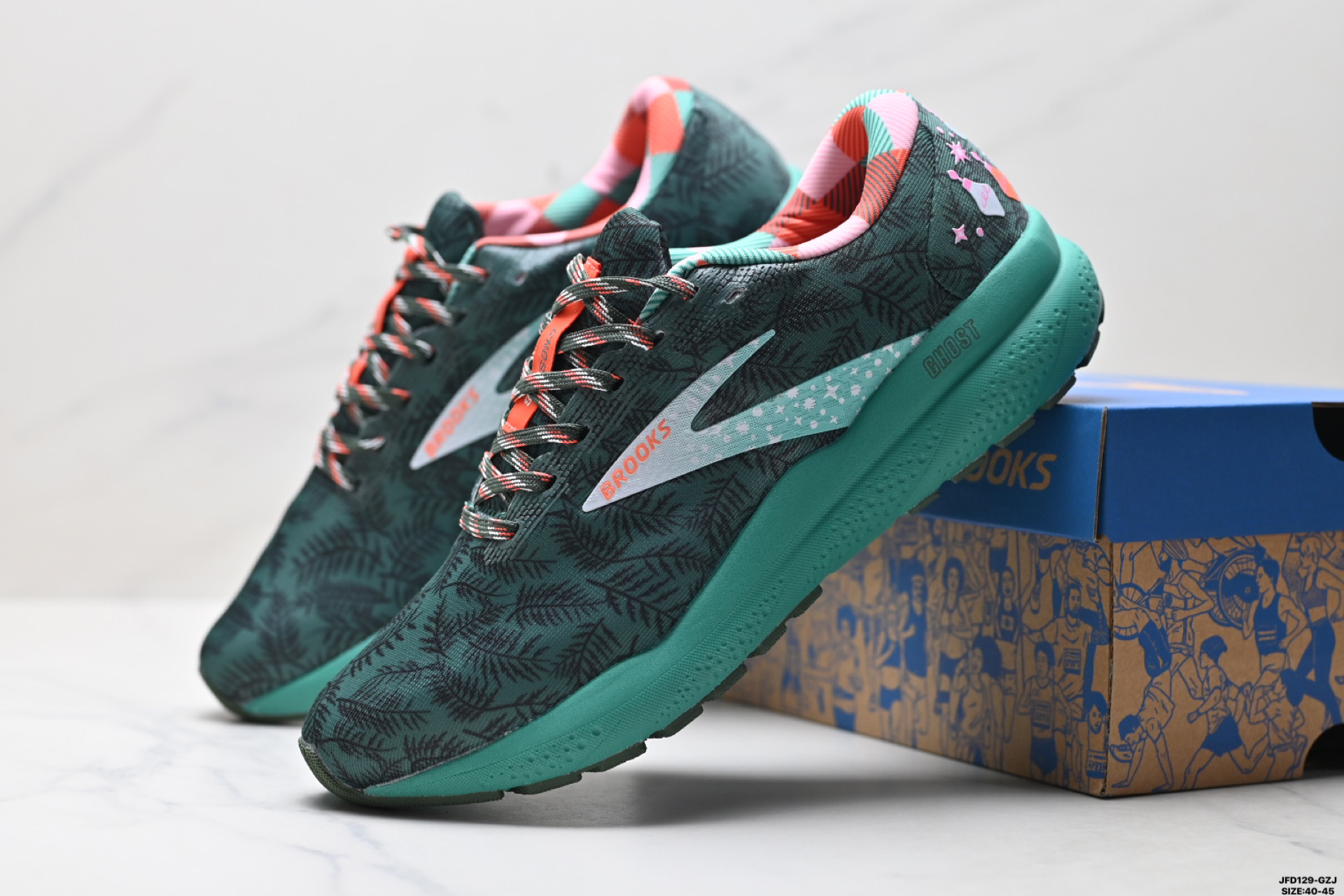 Brooks Ghost 16 布鲁克斯 减震耐磨低帮防滑跑步运动鞋 110418 1D 401