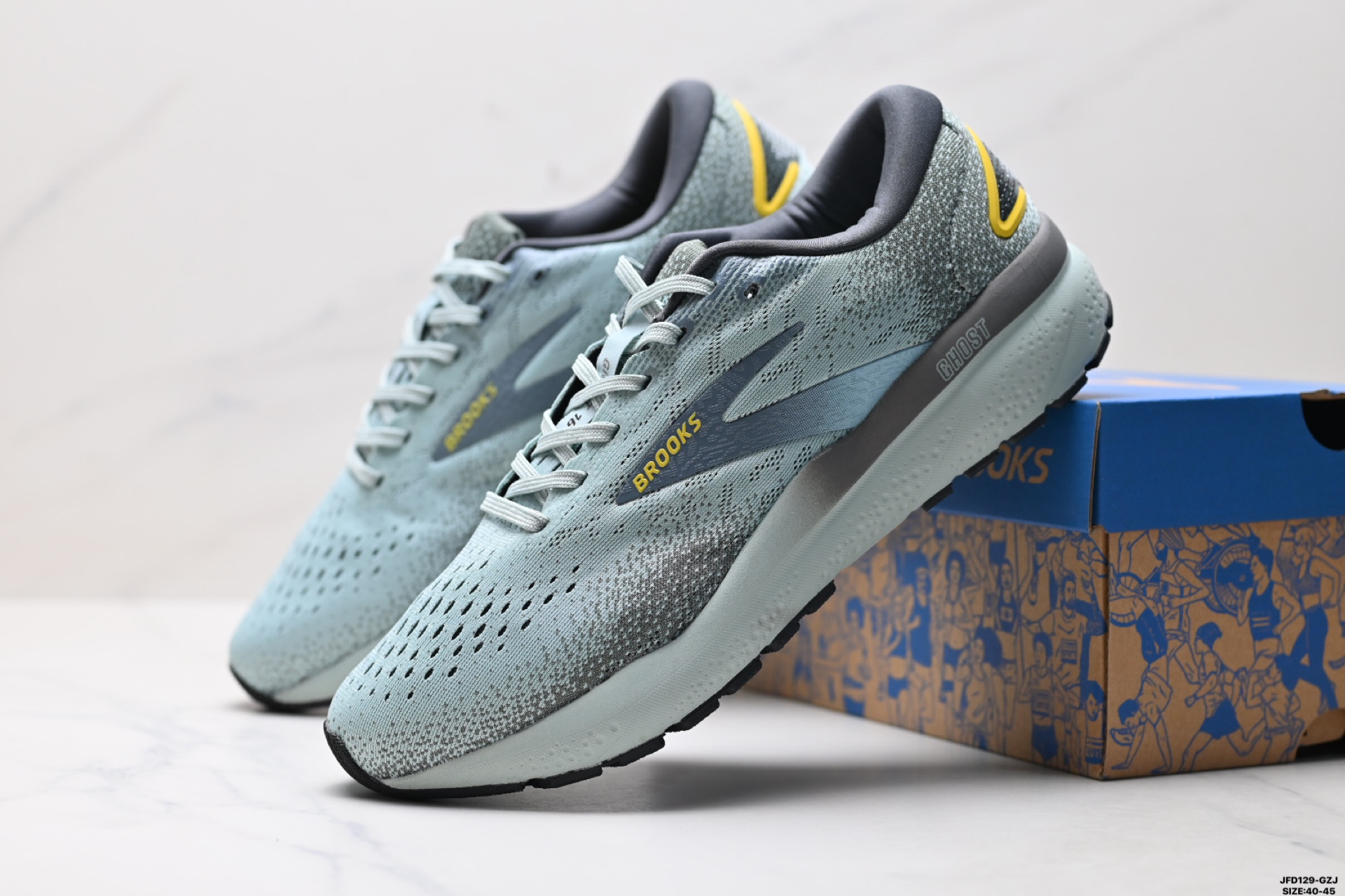 Brooks Ghost 16 布鲁克斯 减震耐磨低帮防滑跑步运动鞋 110418 1D 401