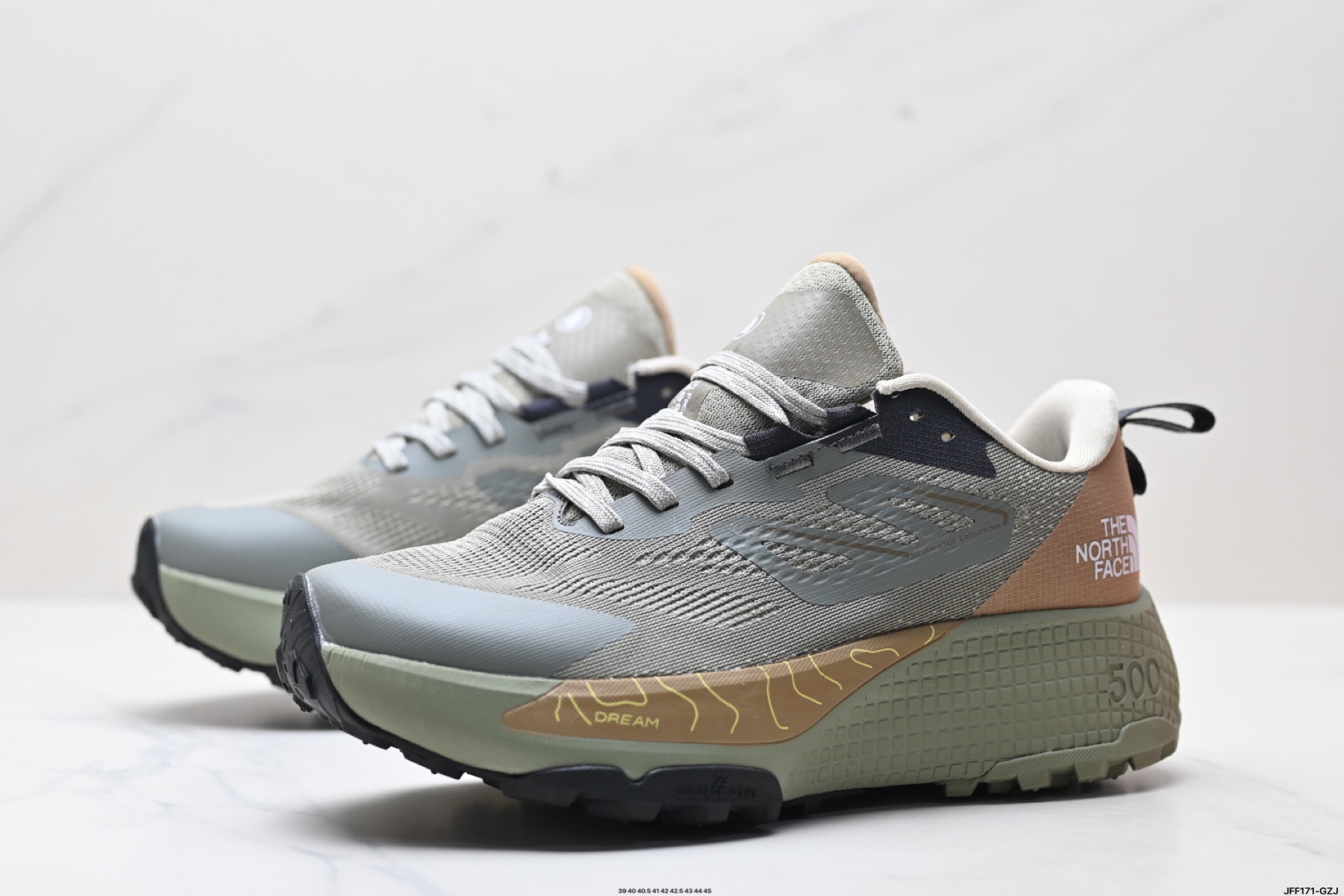 北面THE NORTH FACE Altamesa 500 圆头系带 减震 耐磨 低帮 徒步鞋 NFOA8A9P110W-070