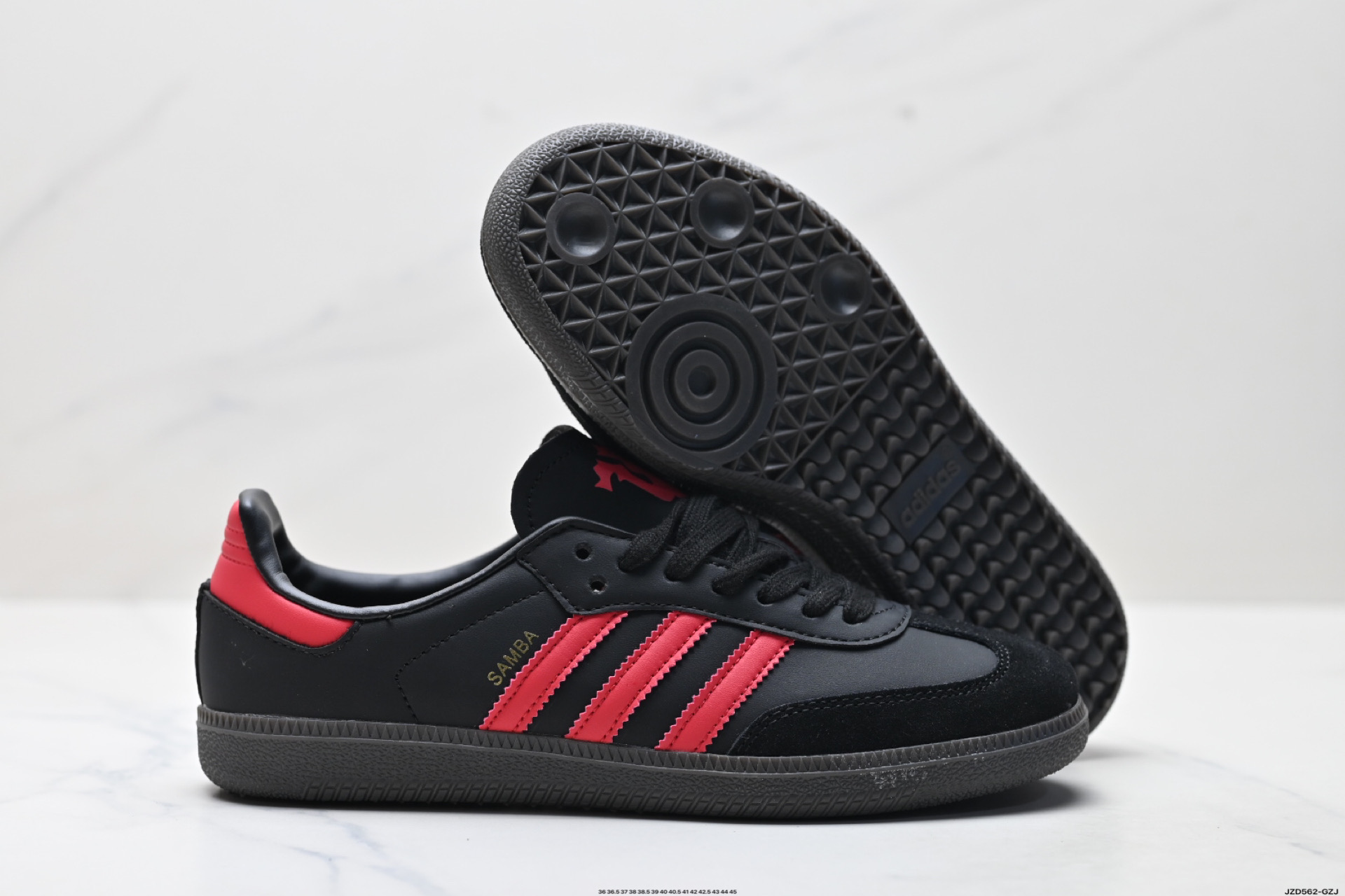 Adidas Originals Samba 桑巴舞系列阿迪达斯 三叶草 绅士德训足球风百搭低帮休闲运动板鞋 JQ4038