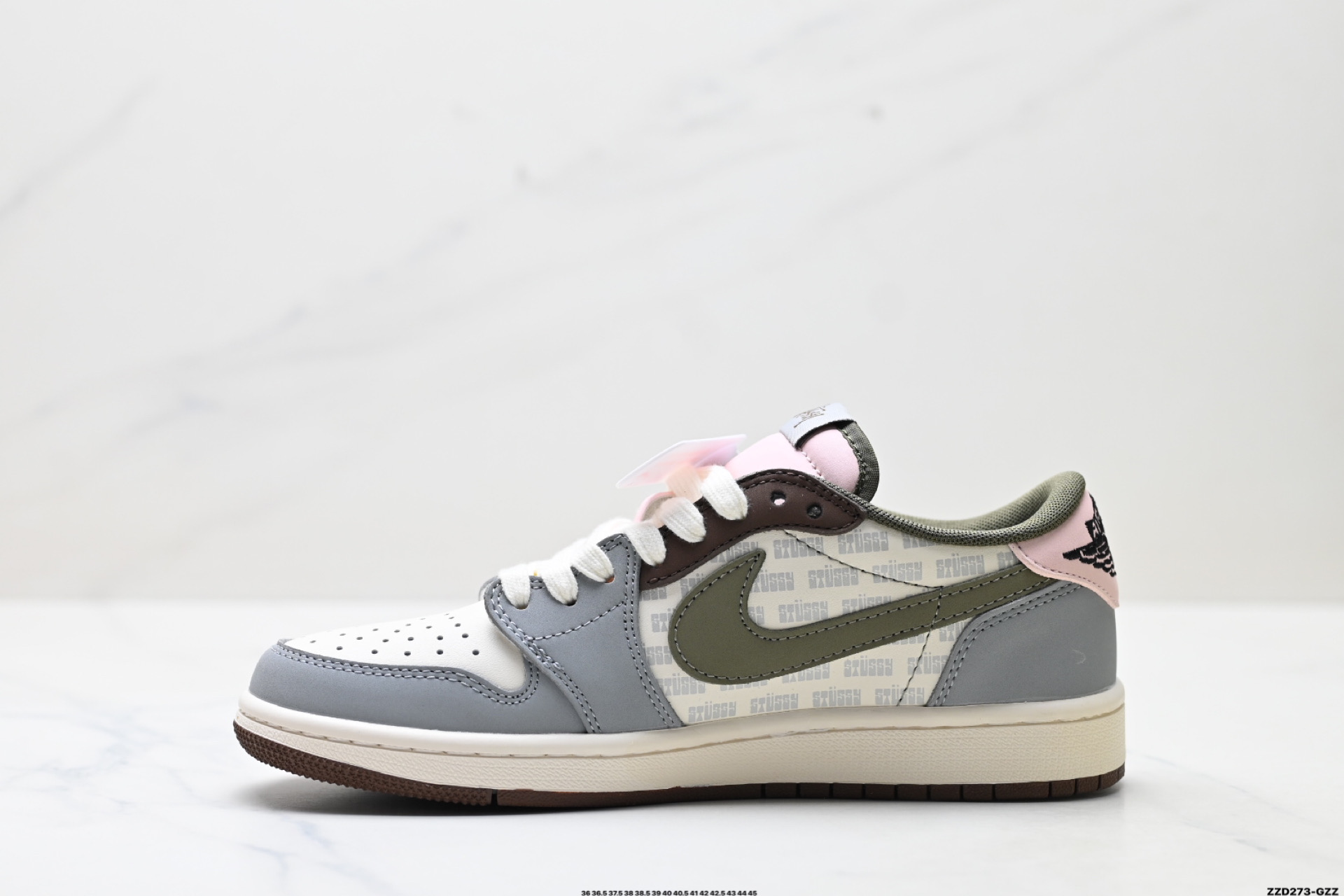 Nike Air Jordan 1 x Travis Scott AJ1倒勾 乔一倒钩 ‘DIY’定制 耐克 低帮文化篮球鞋 XD0798-303