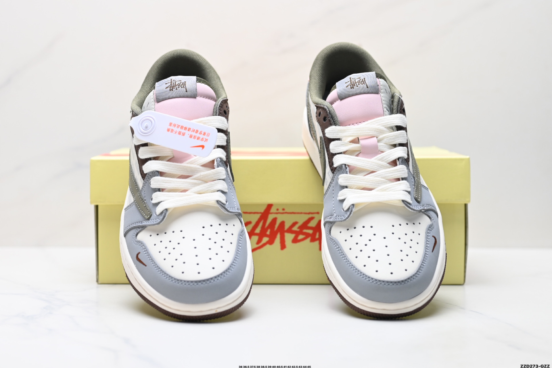 Nike Air Jordan 1 x Travis Scott AJ1倒勾 乔一倒钩 ‘DIY’定制 耐克 低帮文化篮球鞋 XD0798-303