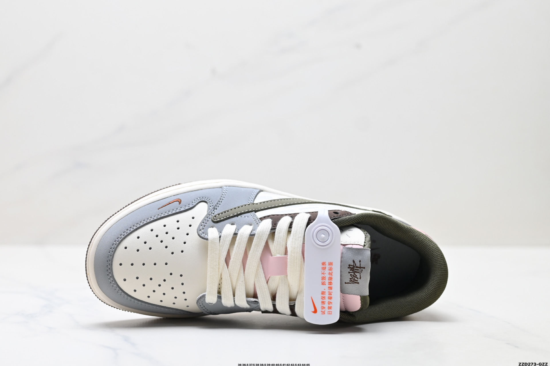 Nike Air Jordan 1 x Travis Scott AJ1倒勾 乔一倒钩 ‘DIY’定制 耐克 低帮文化篮球鞋 XD0798-303