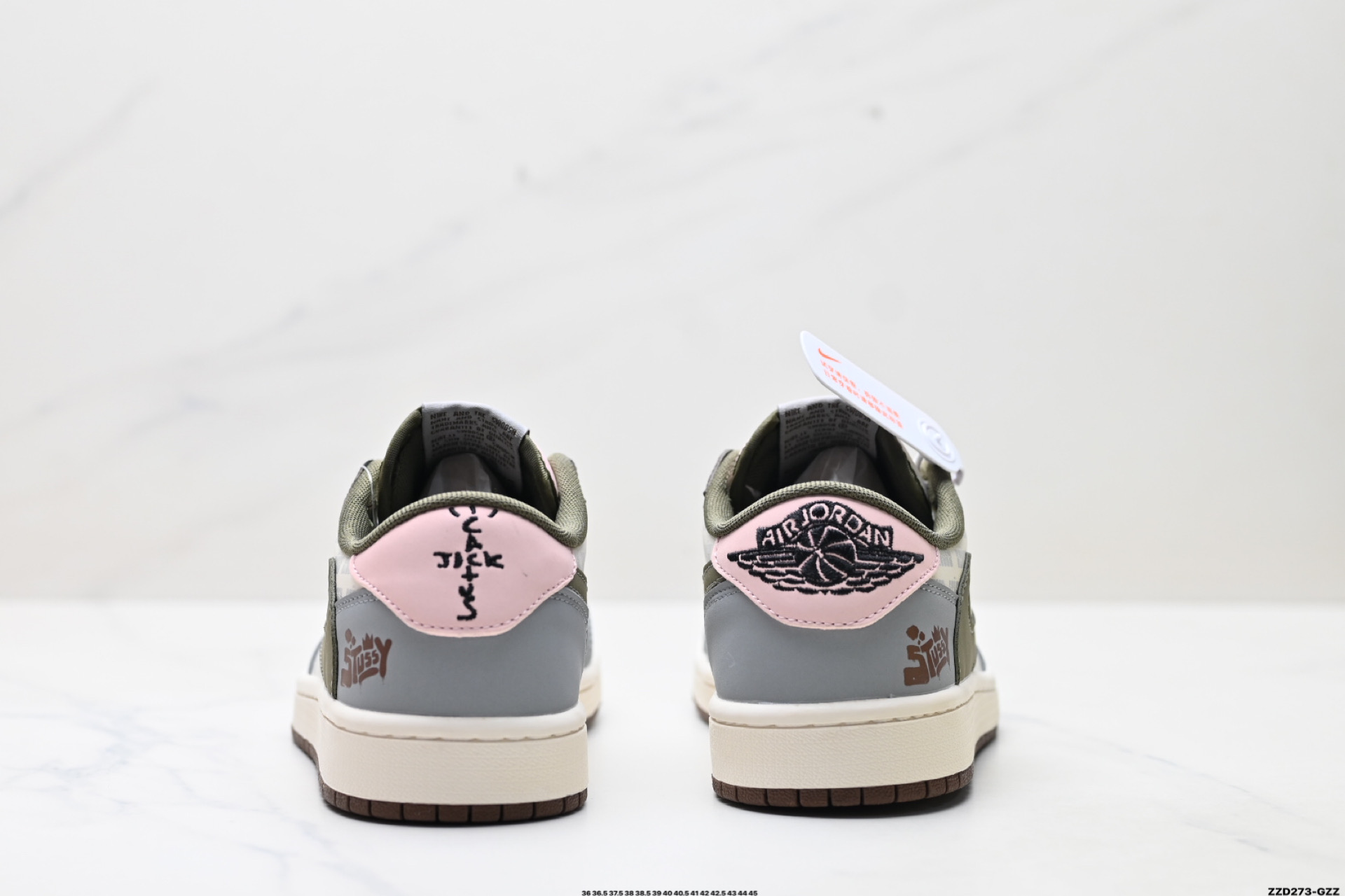 Nike Air Jordan 1 x Travis Scott AJ1倒勾 乔一倒钩 ‘DIY’定制 耐克 低帮文化篮球鞋 XD0798-303