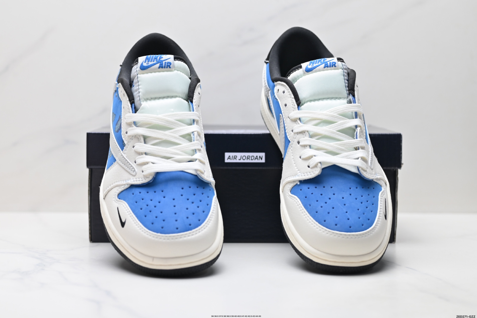 Nike Air Jordan 1 x Travis Scott AJ1倒勾 乔一倒钩 ‘DIY’定制 耐克 低帮文化篮球鞋 XS2024-053