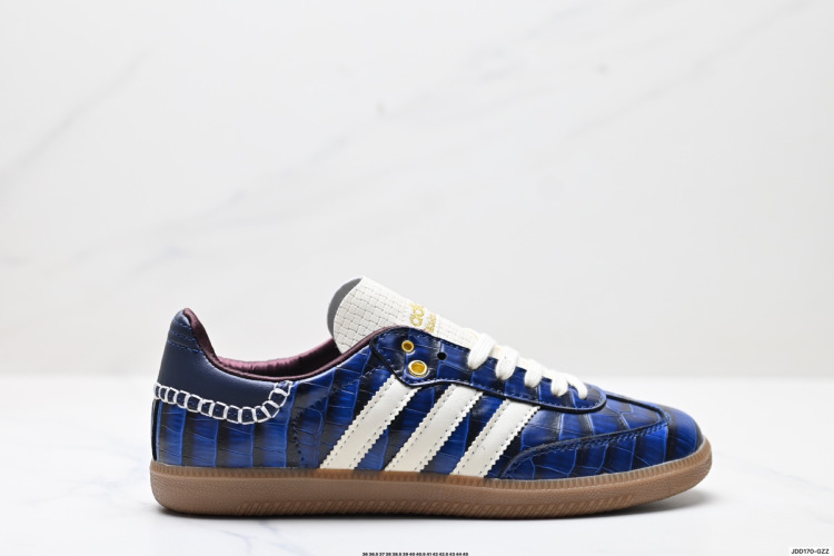 Adidas Originals Wales Bonner Samba OG Blue Leather Casual Sneakers 1 Adidas Originals Wales Bonner Samba OG Blue Leather Casual Sneakers
