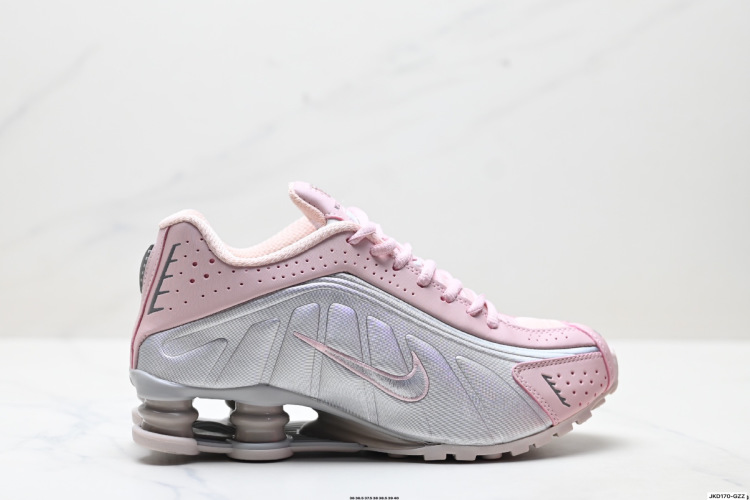 Nike Shox R4 Retro Running Shoes with Silver Shox Cushioning - HQ1988-600 1 Nike Shox R4 Retro Running Shoes – Metallic Silver Accents & Cushioned Comfort
