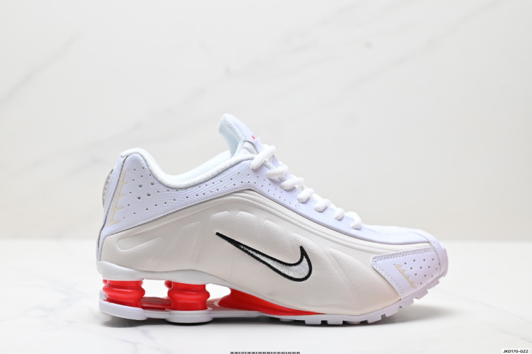 Nike Shox R4 Retro Running Shoes with Shox Cushioning - HQ1988-600 1 Nike Shox R4 Retro Running Shoes – Metallic Silver Accents & Cushioned Comfort