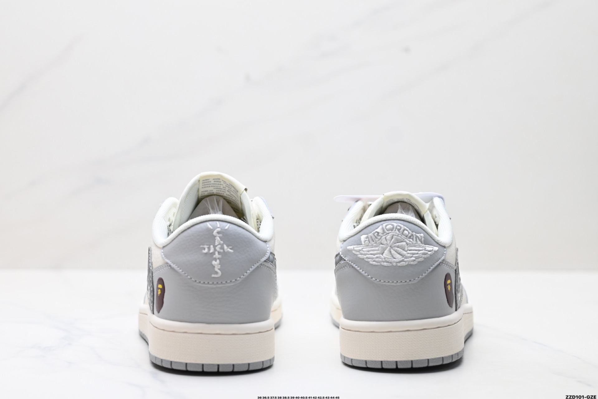 Nike Air Jordan 1 x Travis Scott AJ1倒勾 乔一倒钩 ‘DIY’定制 耐克 低帮文化篮球鞋 HS8068-021