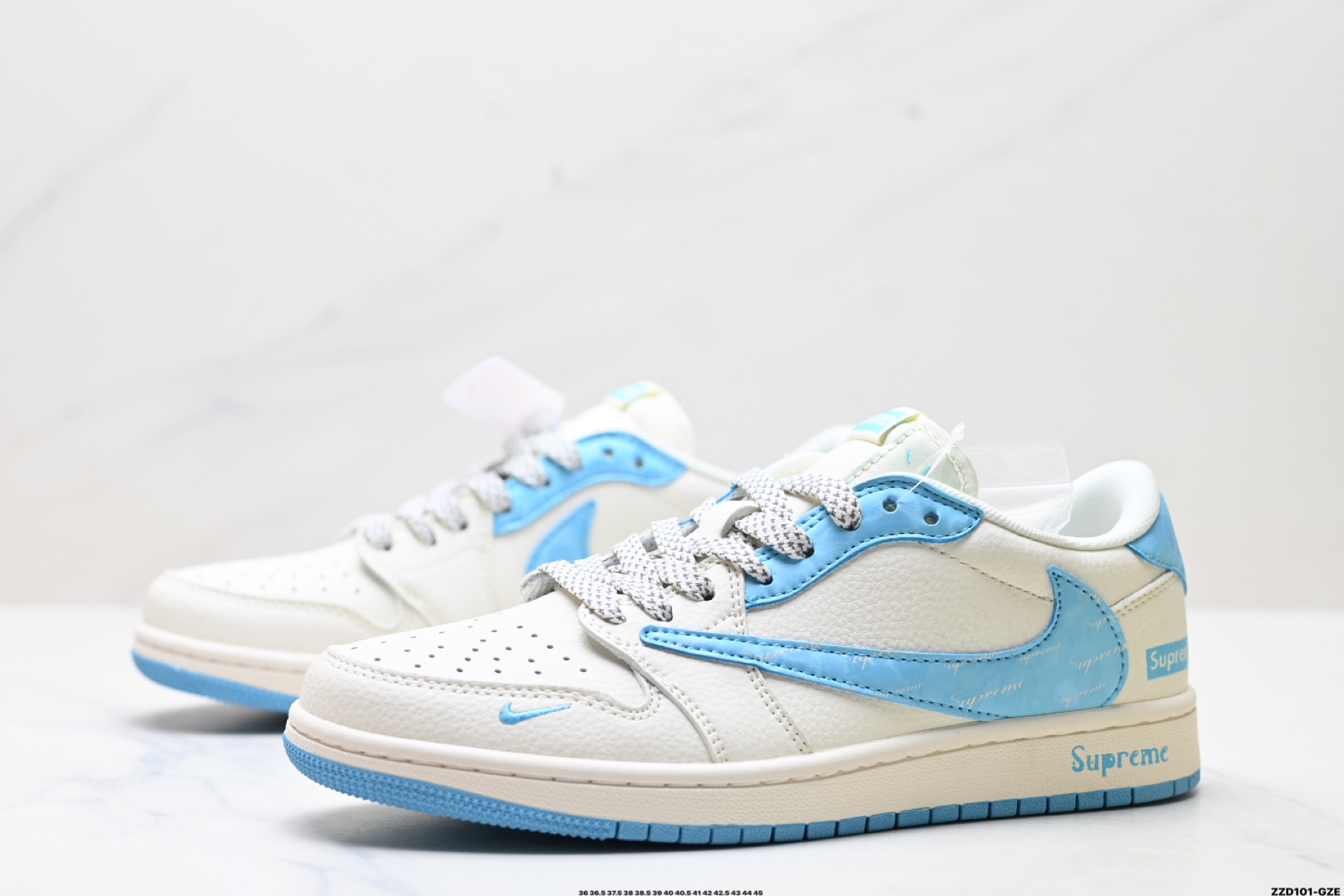 Nike Air Jordan 1 x Travis Scott AJ1倒勾 乔一倒钩 ‘DIY’定制 耐克 低帮文化篮球鞋 HS8068-024