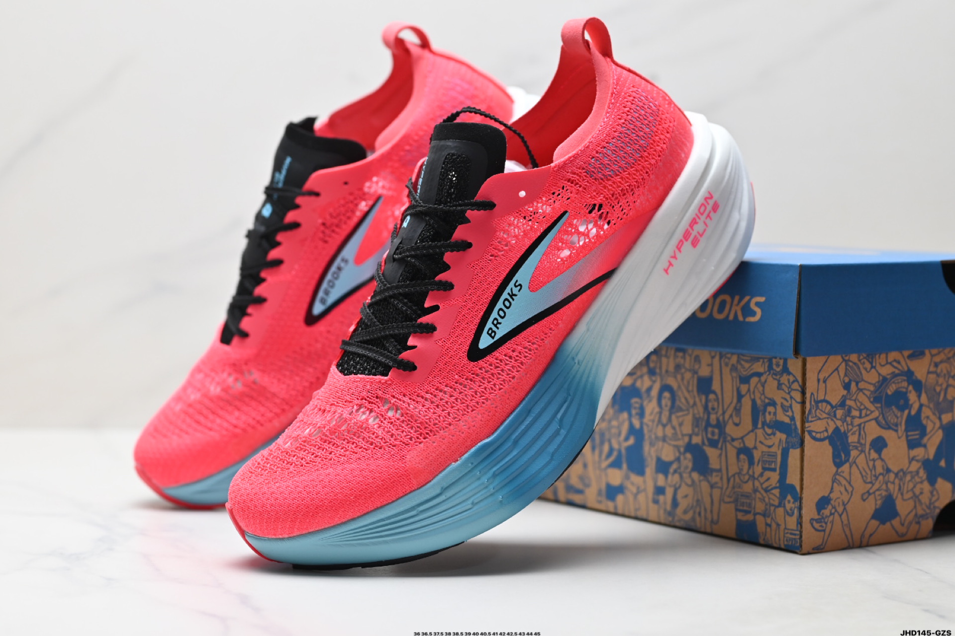 200 Brooks布鲁克斯 Hyperion Elite 4 PB 舒适百搭防滑耐磨 低帮 越野竞速跑步鞋 100046 1D 645