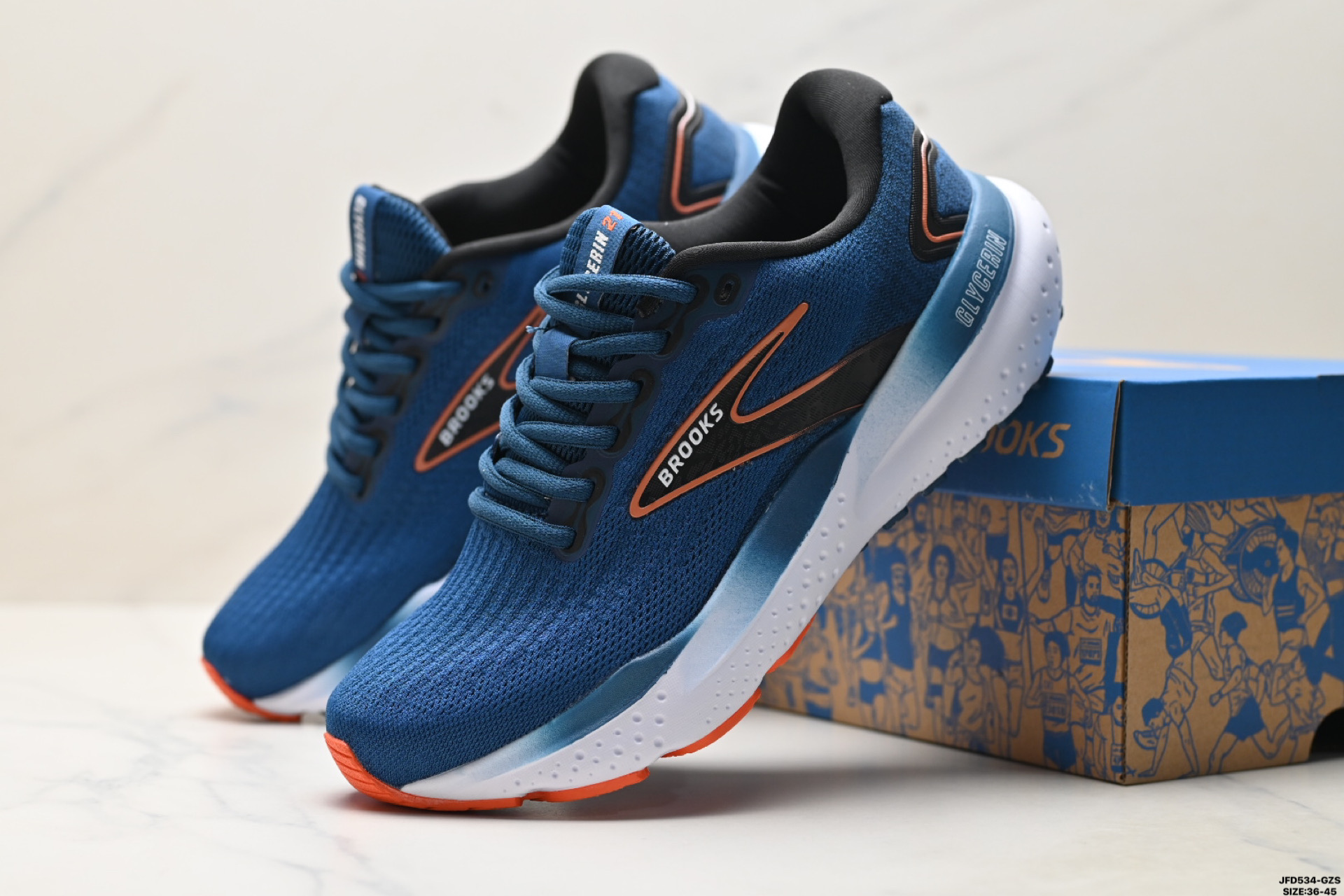 180 Brooks布鲁克斯 Glycerin 21跑鞋男子缓震马拉松氮气慢跑鞋 110419 1D 102