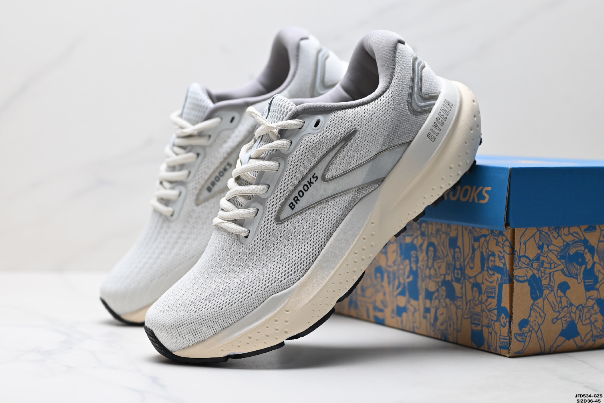 180 Brooks布鲁克斯 Glycerin 21跑鞋男子缓震马拉松氮气慢跑鞋 110419 1D 102