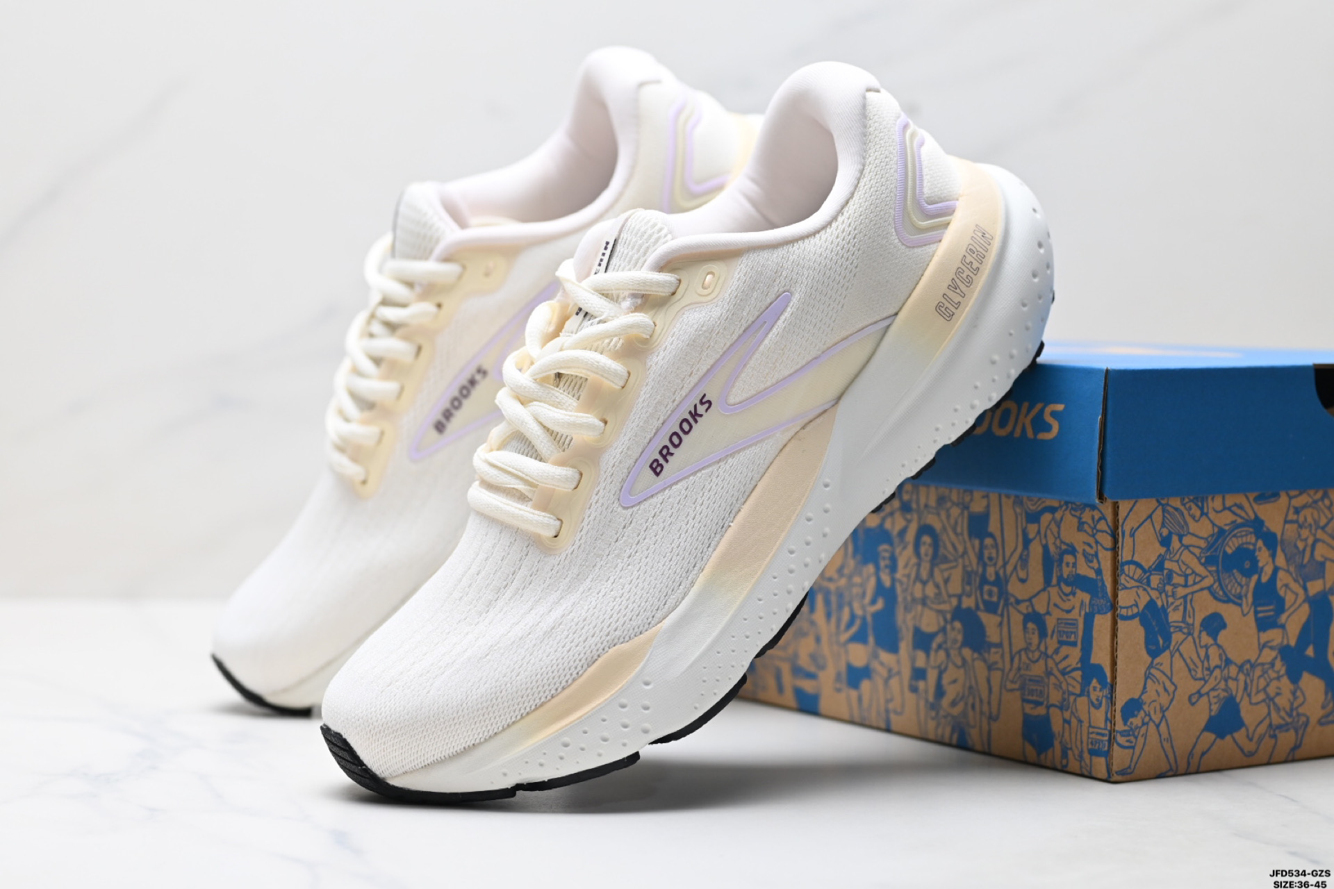 180 Brooks布鲁克斯 Glycerin 21跑鞋男子缓震马拉松氮气慢跑鞋 110419 1D 102